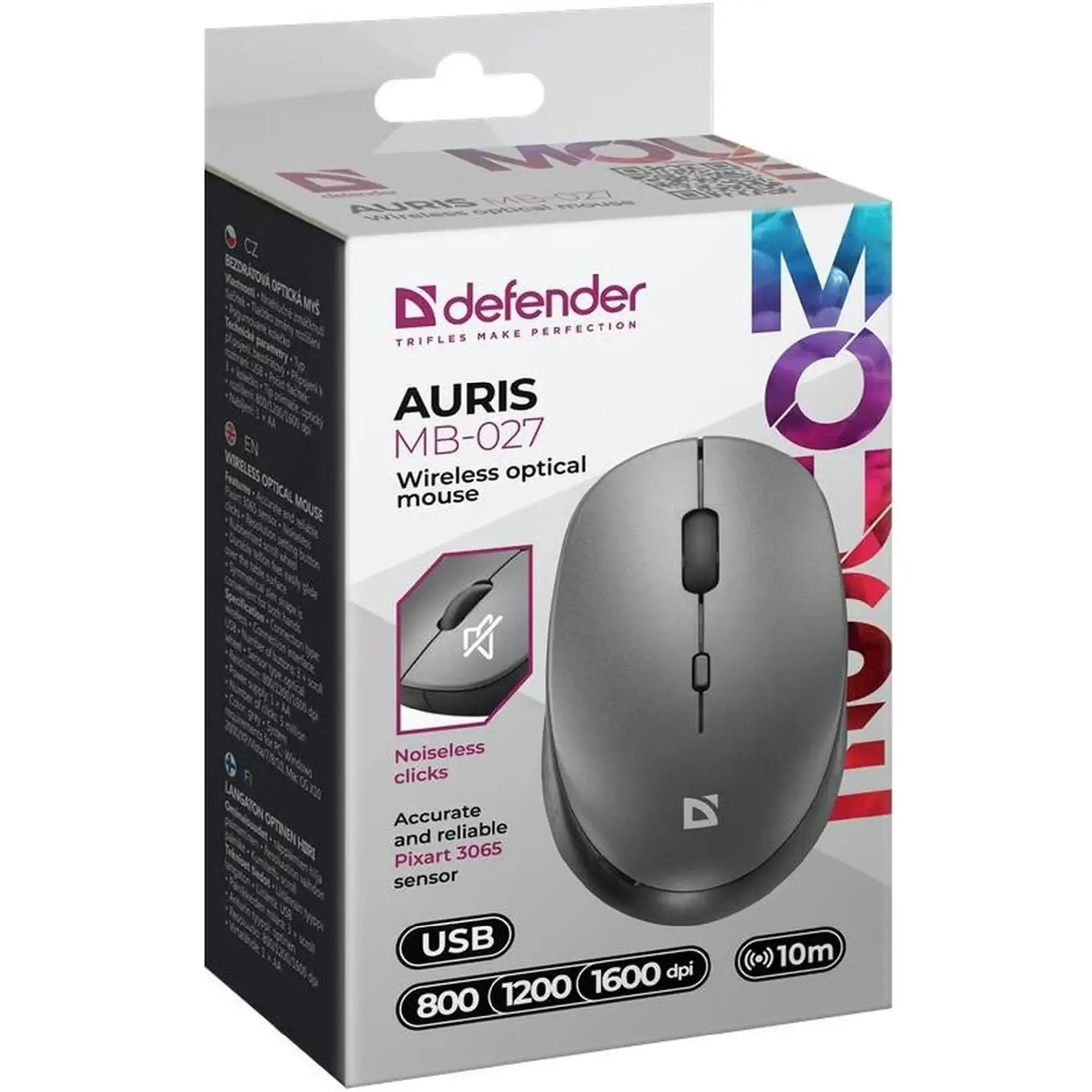 Купити Мишка Defender Auris MB-027 Silent Wireless Grey (52029) - фото 5