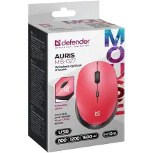 Купити Мишка Defender Auris MB-027 Silent Wireless Red (52026) - фото 6
