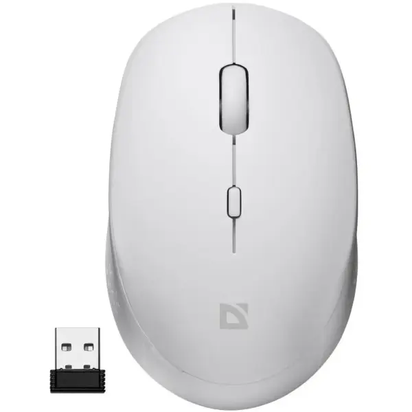 Купити Мишка Defender Auris MB-027 Silent Wireless White (52028) - фото 3