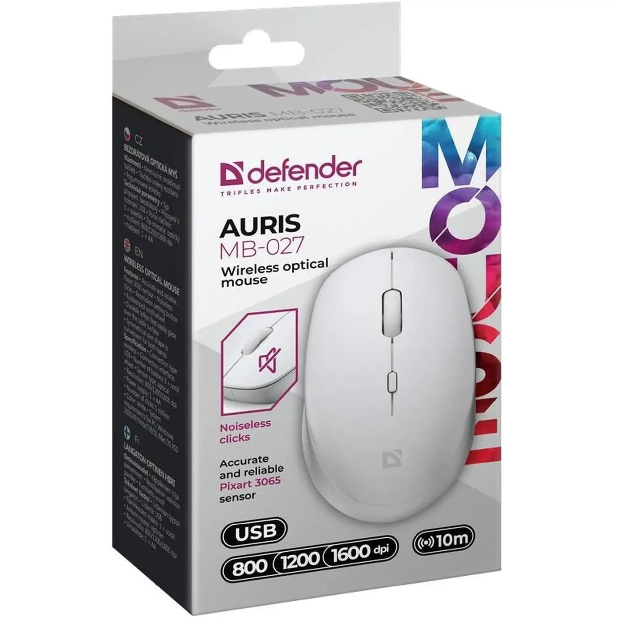 Купити Мишка Defender Auris MB-027 Silent Wireless White (52028) - фото 6