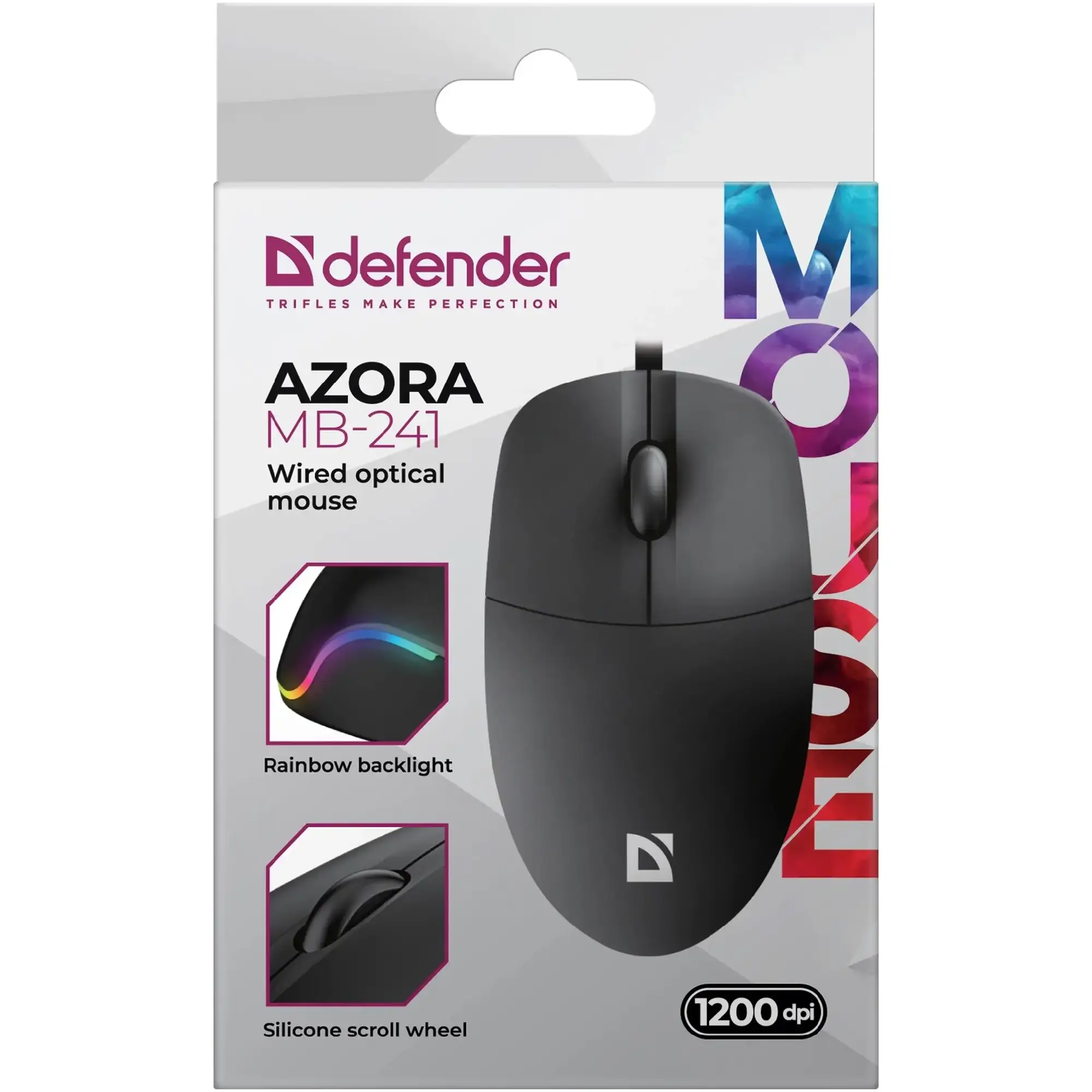 Купити Мишка Defender Azora MB-241 LED USB Black (52241) - фото 3