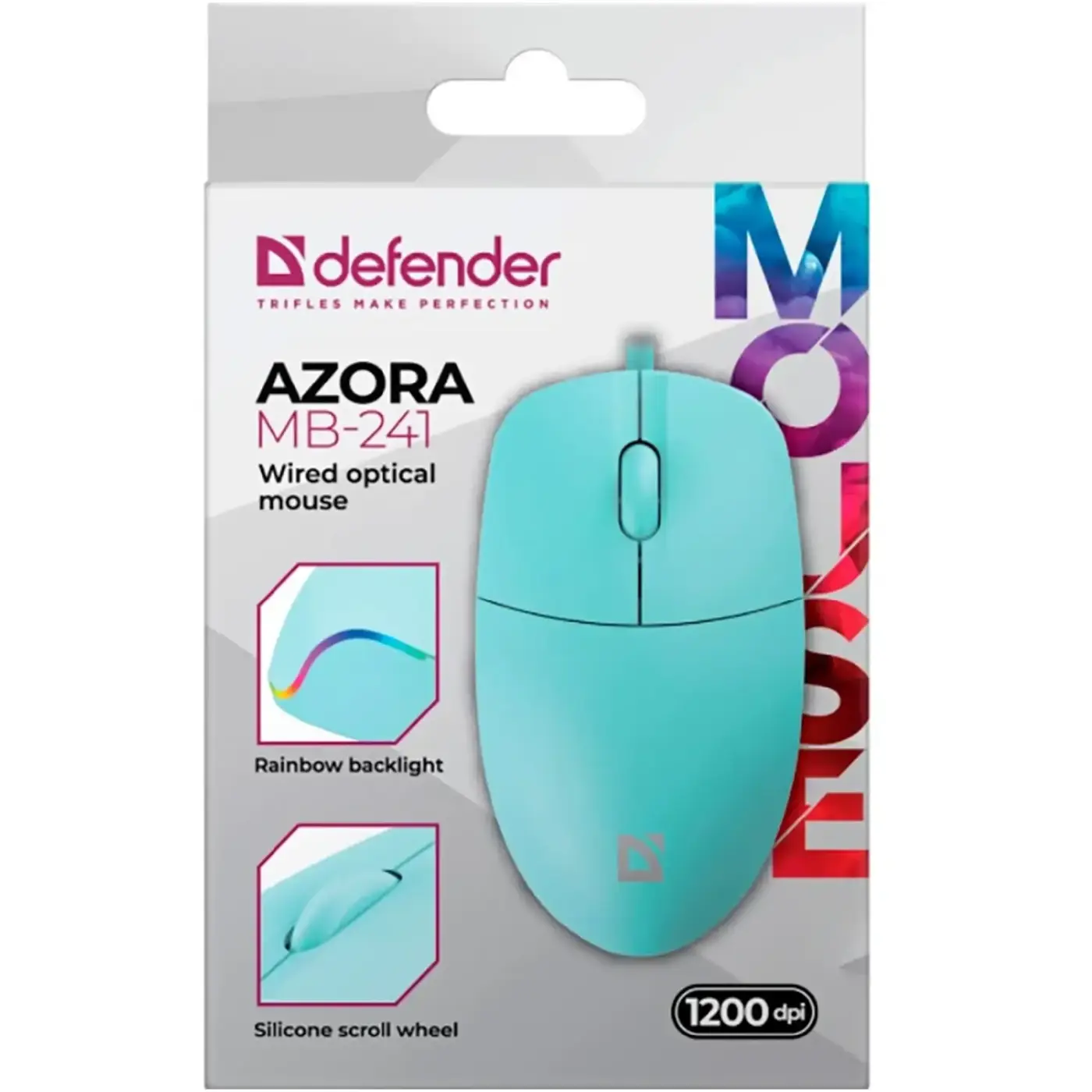 Купити Мишка Defender Azora MB-241 LED USB Blue (52243) - фото 4
