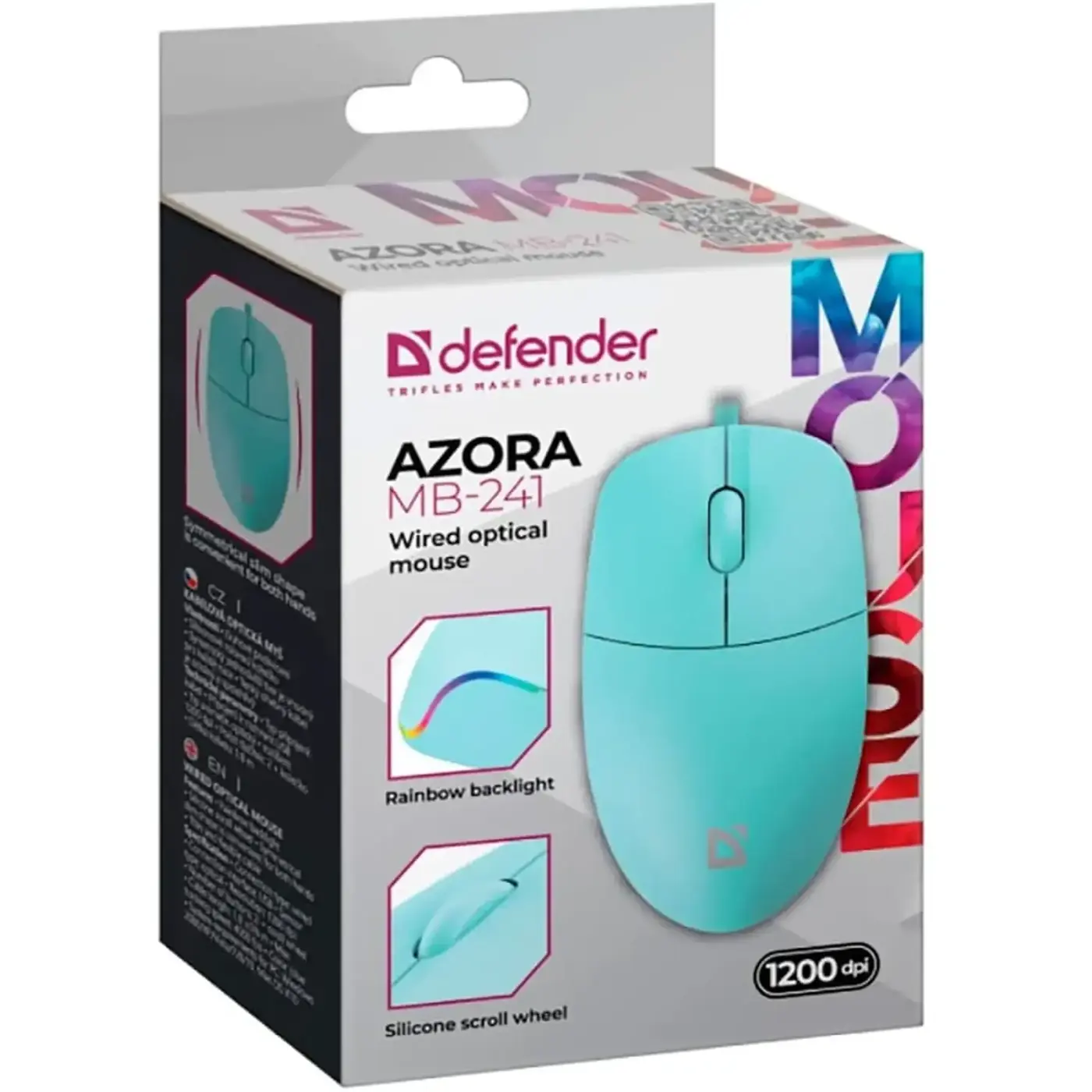Купити Мишка Defender Azora MB-241 LED USB Blue (52243) - фото 5