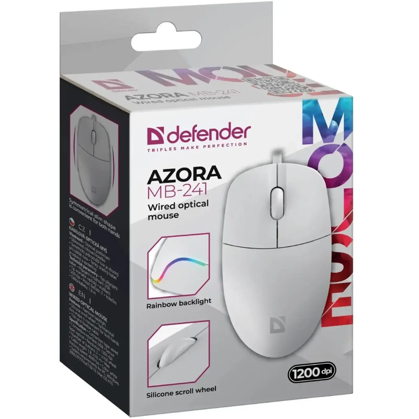 Купити Мишка Defender Azora MB-241 LED USB White (52242) - фото 5