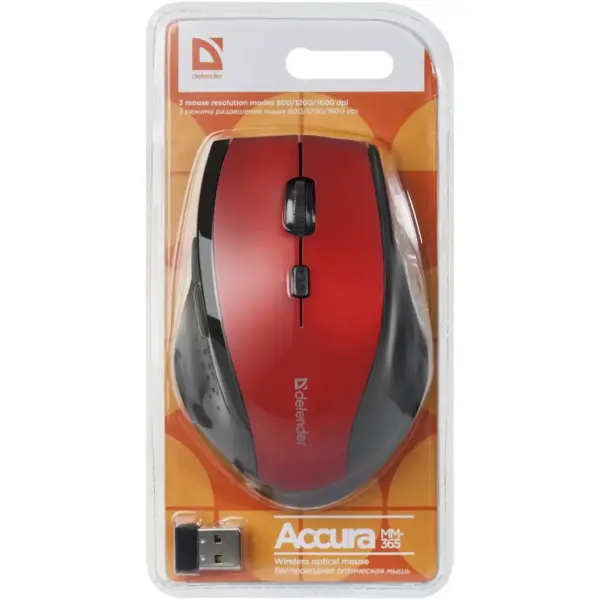 Купити Мишка Defender Accura MM-365 Red (52367) - фото 4
