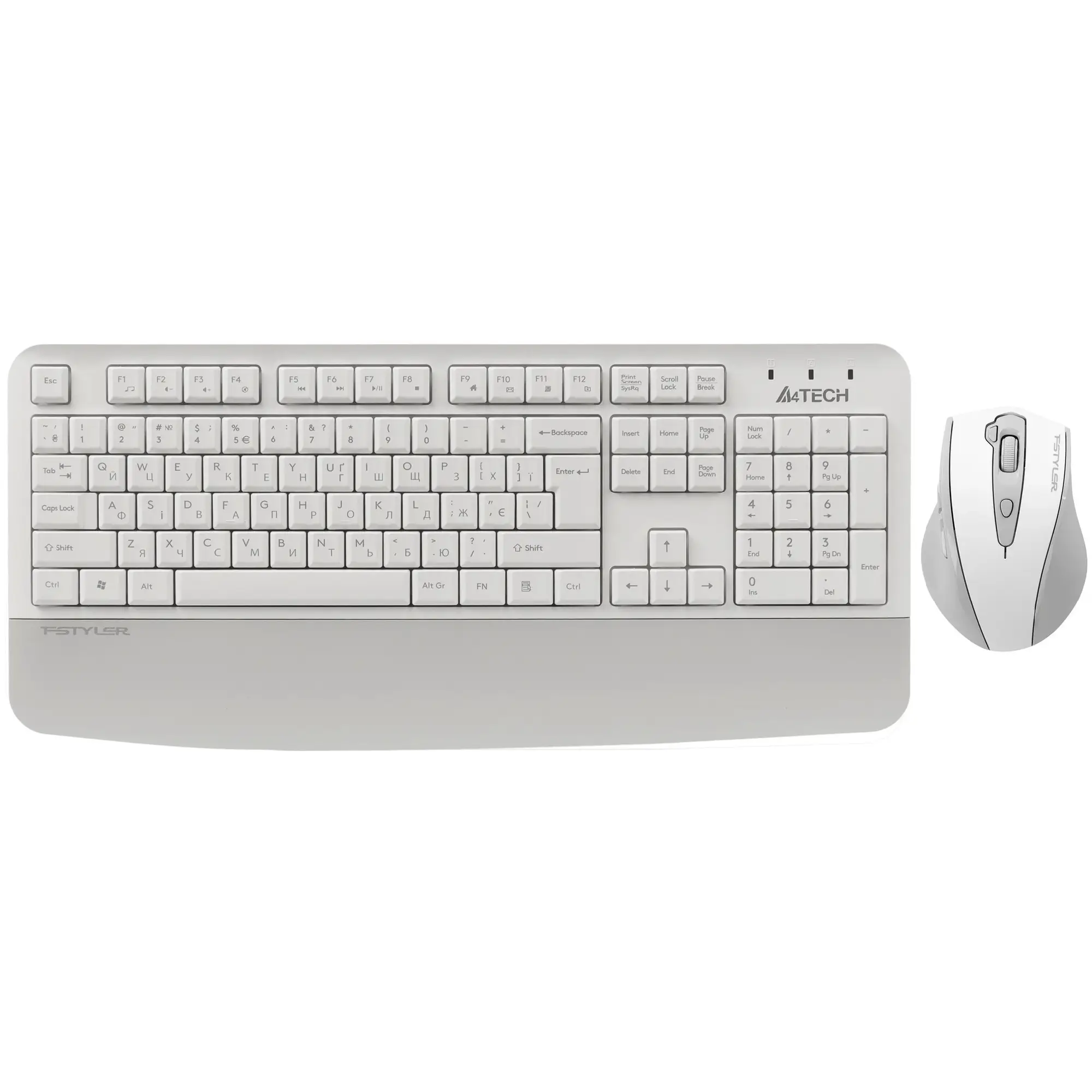 Купить Комплект клавиатура и мышь A4Tech Fstyler FG2500S Plus White - фото 1
