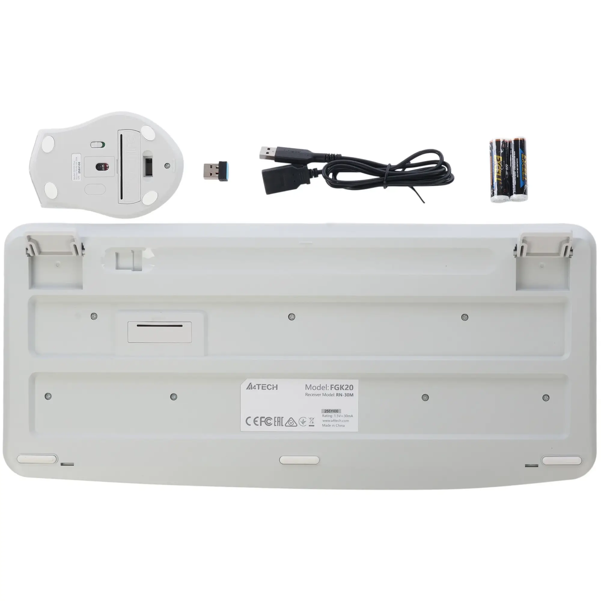 Купить Комплект клавиатура и мышь A4Tech Fstyler FG2500S Plus White - фото 7