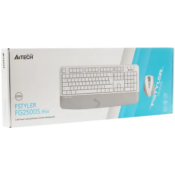 Купить Комплект клавиатура и мышь A4Tech Fstyler FG2500S Plus White - фото 8