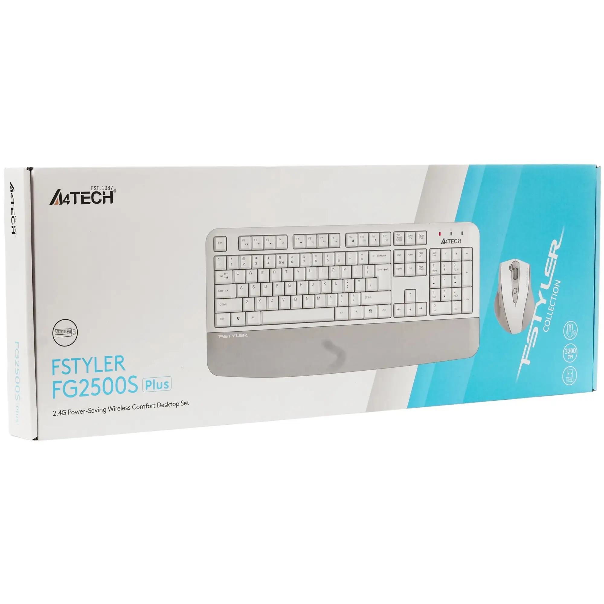 Купить Комплект клавиатура и мышь A4Tech Fstyler FG2500S Plus White - фото 8