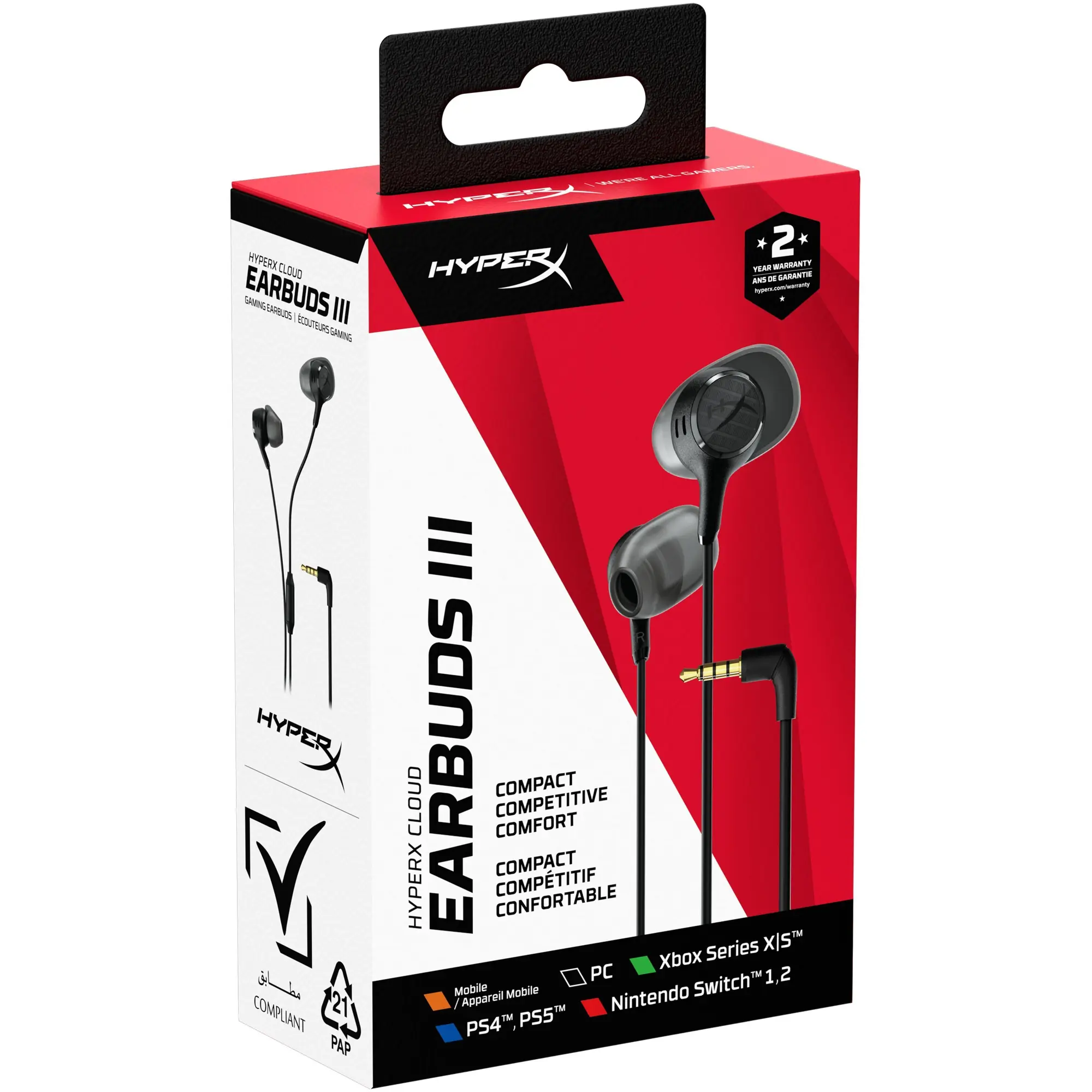 Купить Наушники HyperX Cloud Earbuds III Wired Black (BN7R9AA) - фото 7