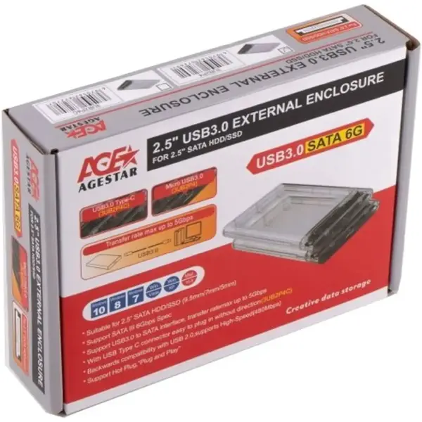 Купити Зовнішня кишеня Agestar 3UB2P4 2.5" SATA USB 3.0 - фото 2