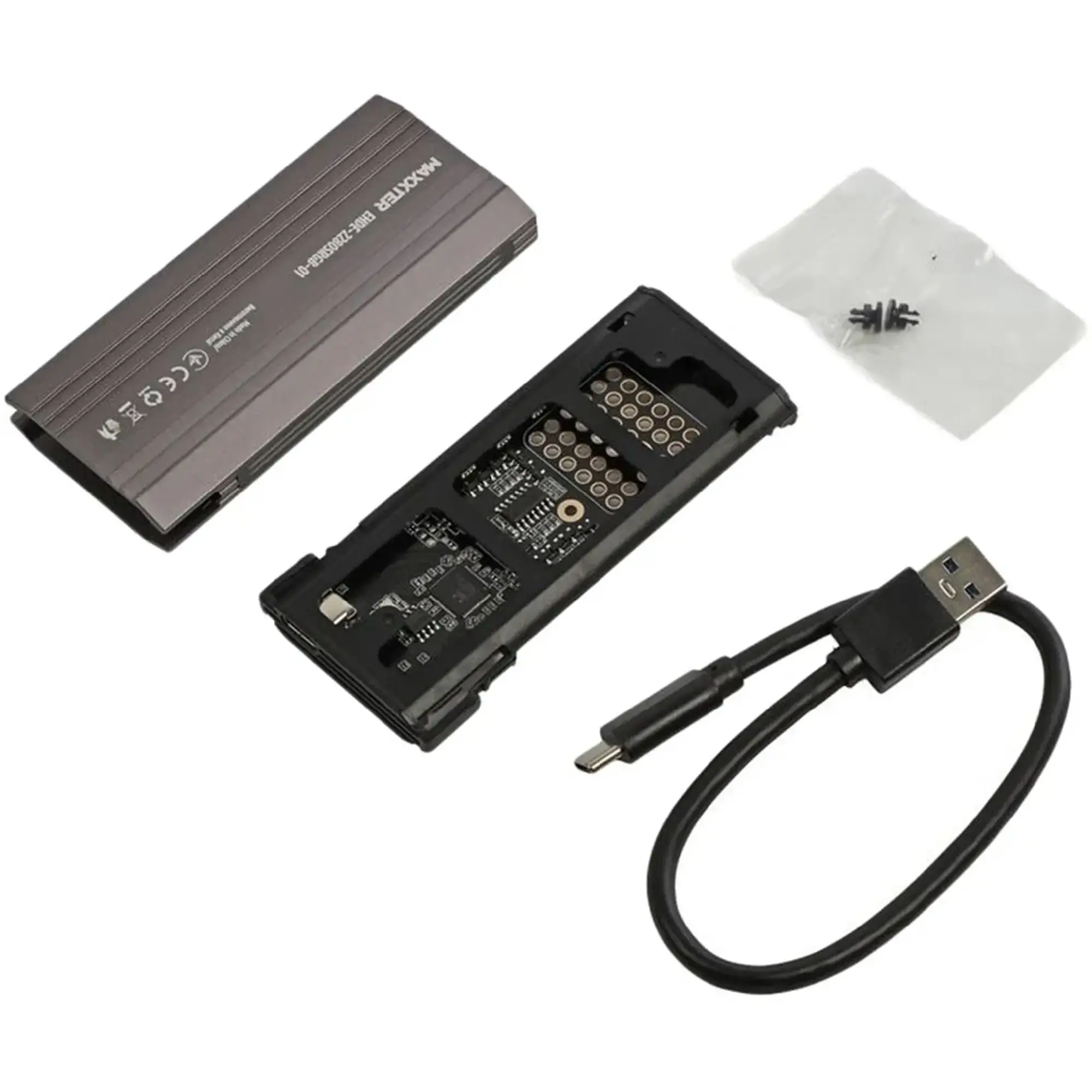 Купить Внешний карман Maxxter EHDE-2280SRGB-01 M.2 NVMe/SATA USB 3.1 - фото 3