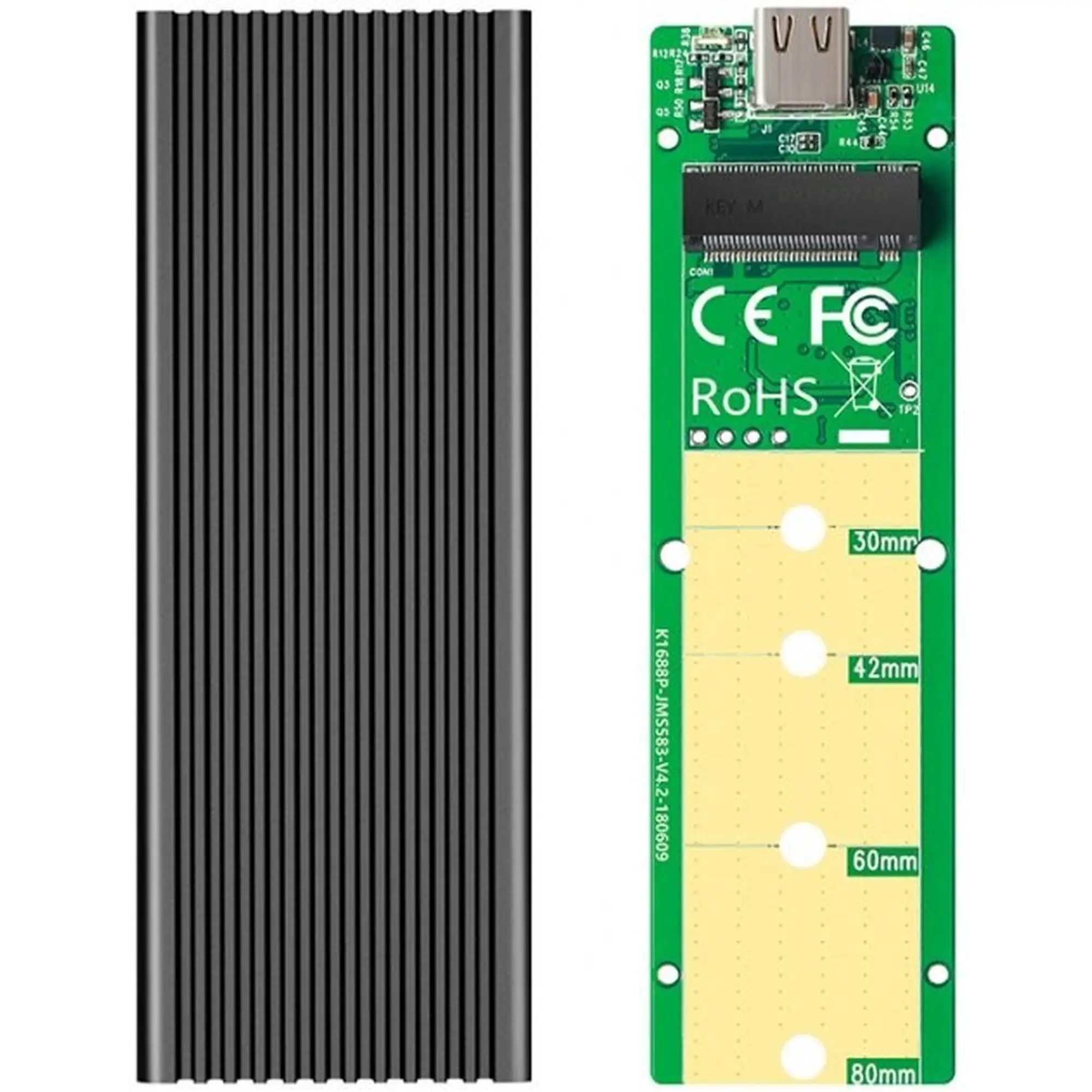Купити Зовнішня кишеня Maiwo M.2 SSD NVMe/SATA combo USB3.1 GEN2 Type-C (K1687P2) - фото 6