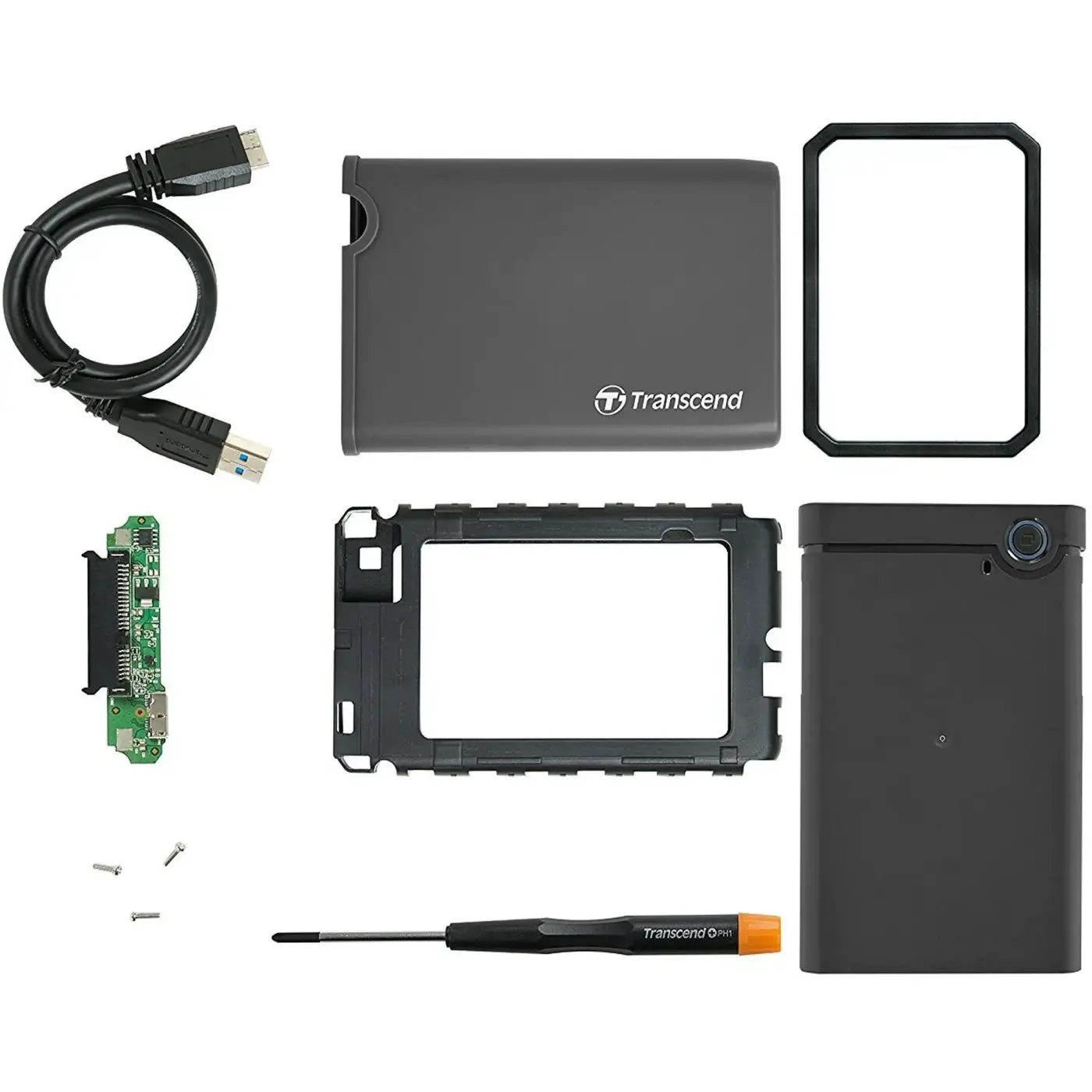 Купити Зовнішня кишеня Transcend StoreJet 25S3 для 2.5" HDD/SSD USB 3.0 Aluminum (TS0GSJ25CK3) - фото 2
