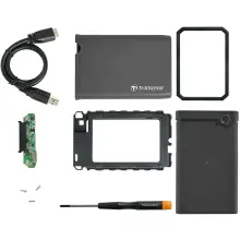 Купити Зовнішня кишеня Transcend StoreJet 25S3 для 2.5" HDD/SSD USB 3.0 Aluminum (TS0GSJ25CK3) - фото 2