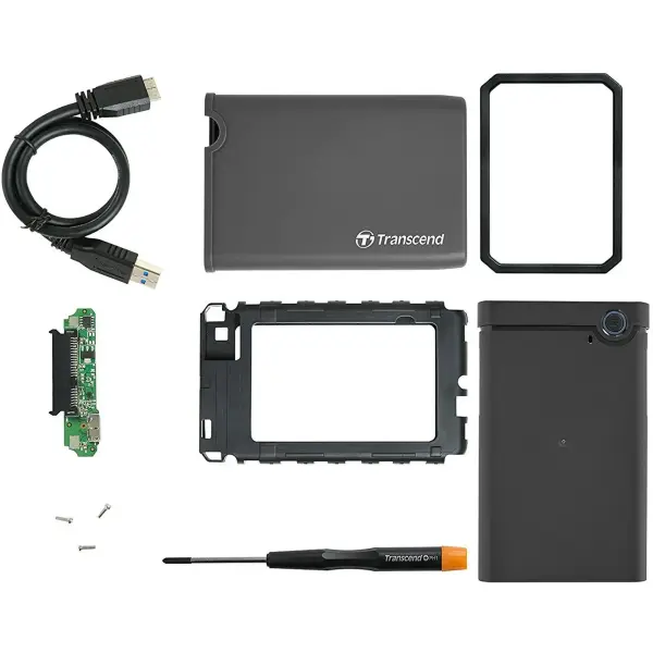 Купити Зовнішня кишеня Transcend StoreJet 25S3 для 2.5" HDD/SSD USB 3.0 Aluminum (TS0GSJ25CK3) - фото 2