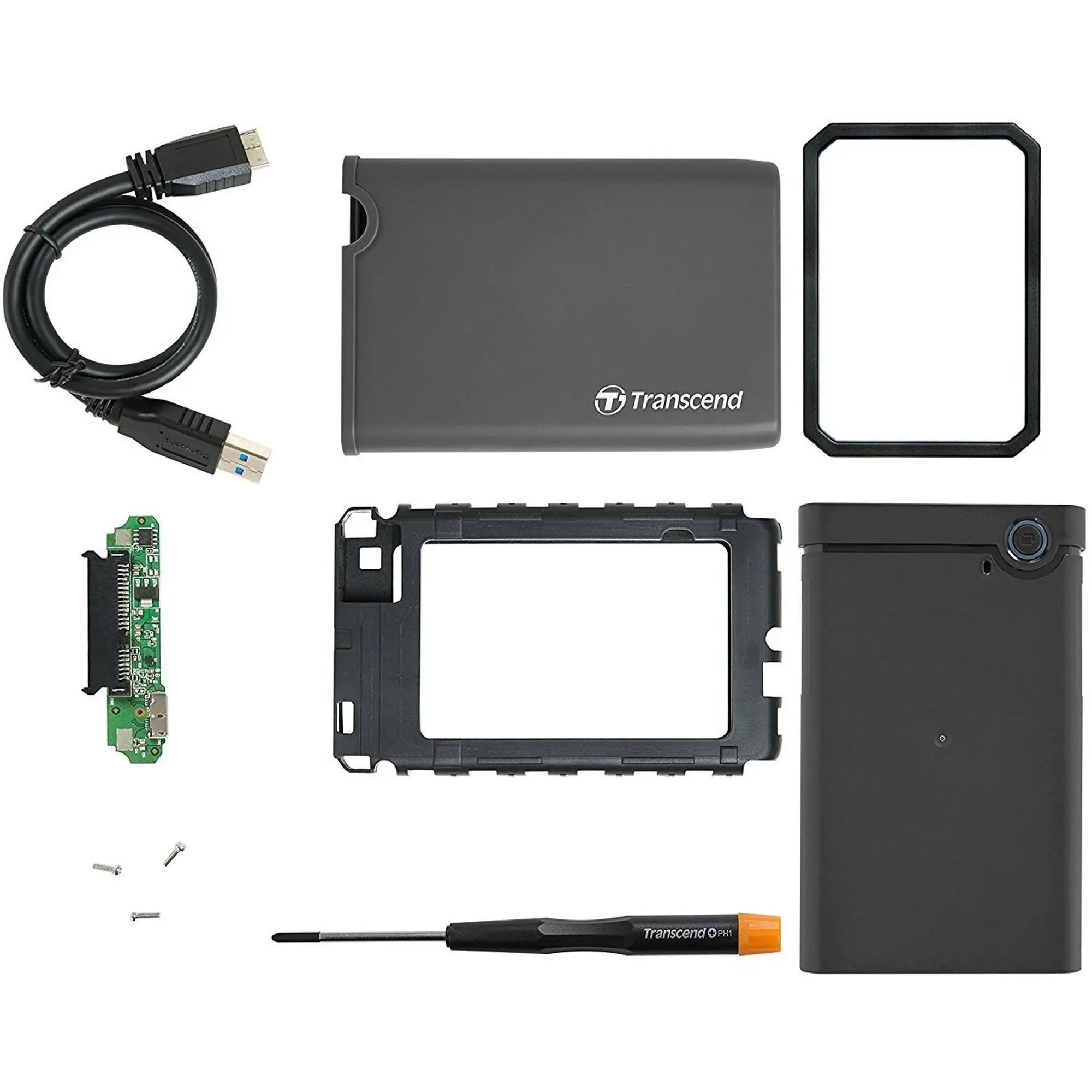 Купити Зовнішня кишеня Transcend StoreJet 25S3 для 2.5" HDD/SSD USB 3.0 Aluminum (TS0GSJ25CK3) - фото 2