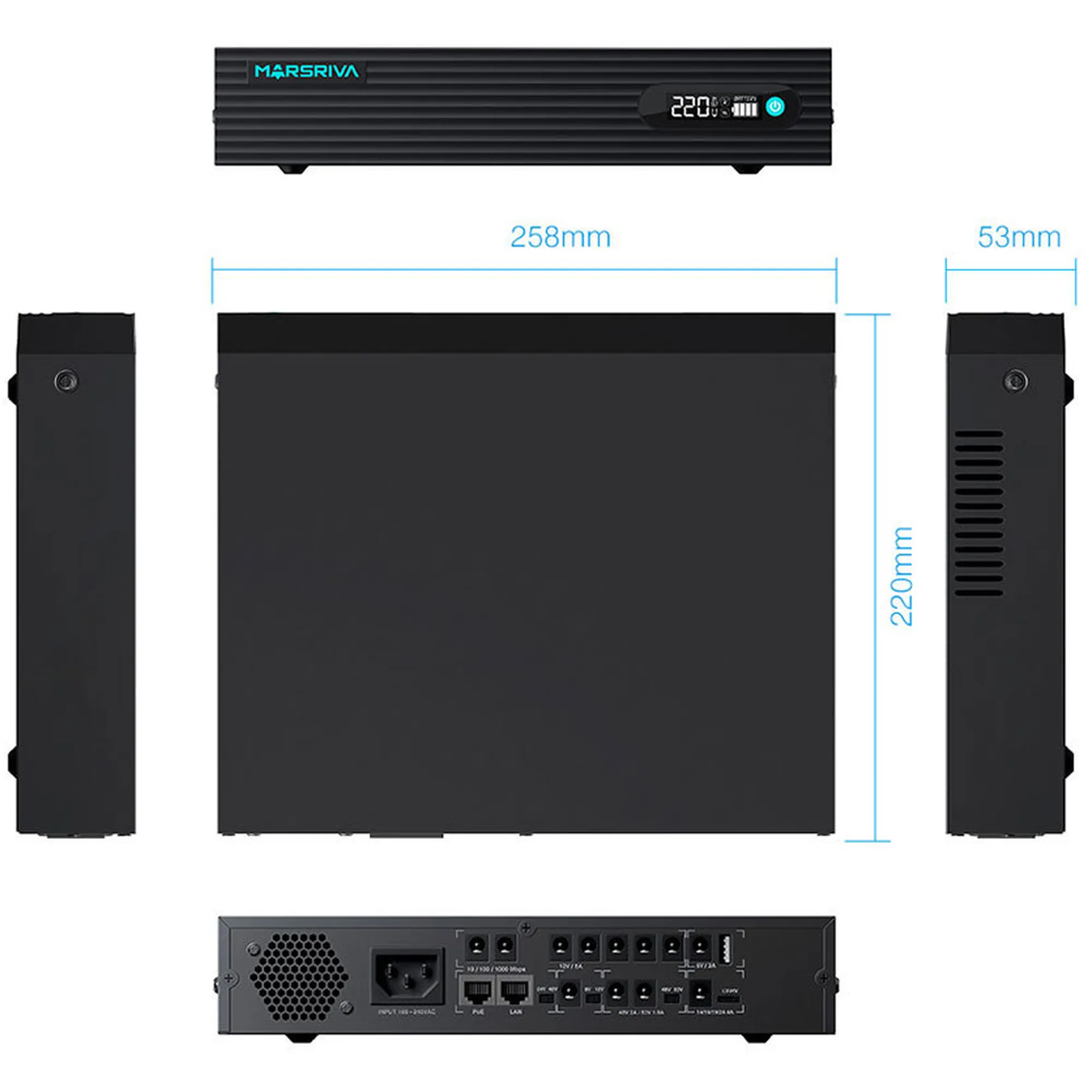 Купити ДБЖ (UPS) для роутера Marsriva KP9 Pro 100W 14V/16V/19V/24V/48V/53V - фото 3