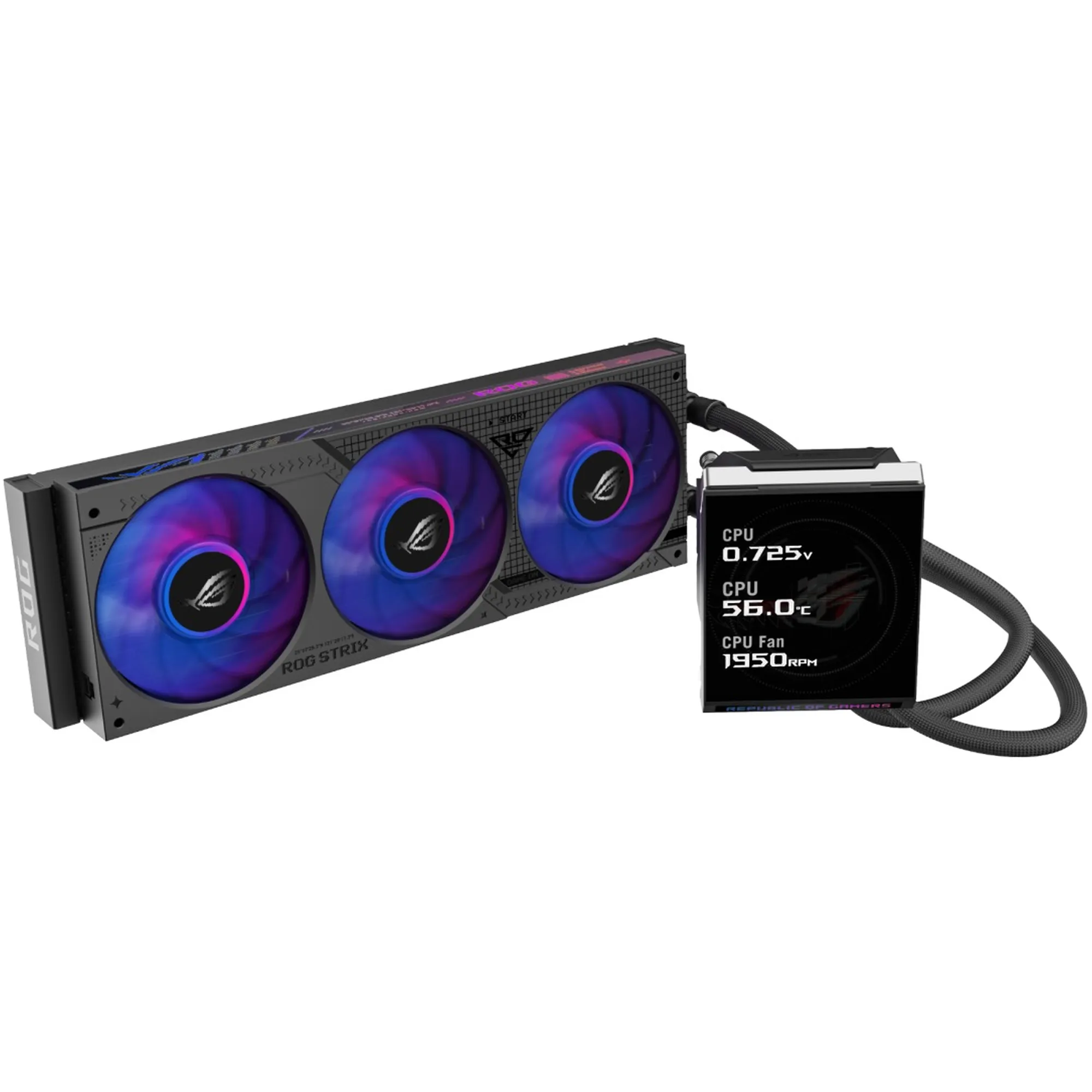 Купити Система водяного охолодження ASUS ROG Strix LC IV 360 ARGB LCD Black (90RC01M1-B0EAY0) - фото 1