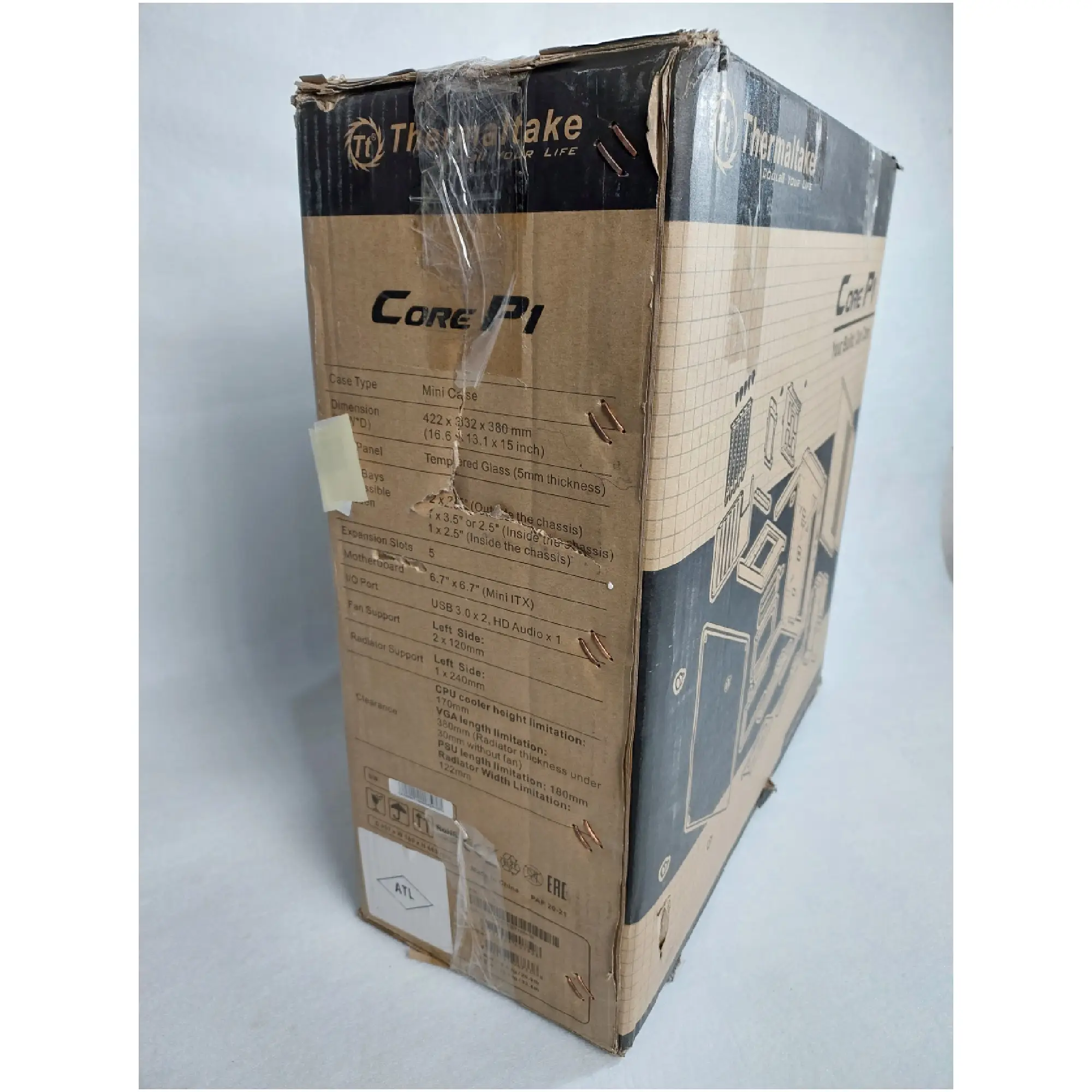 Купить Уценка Корпус Thermaltake Core P1 TG Black (CA1H900T1WN00AD000852) - фото 5