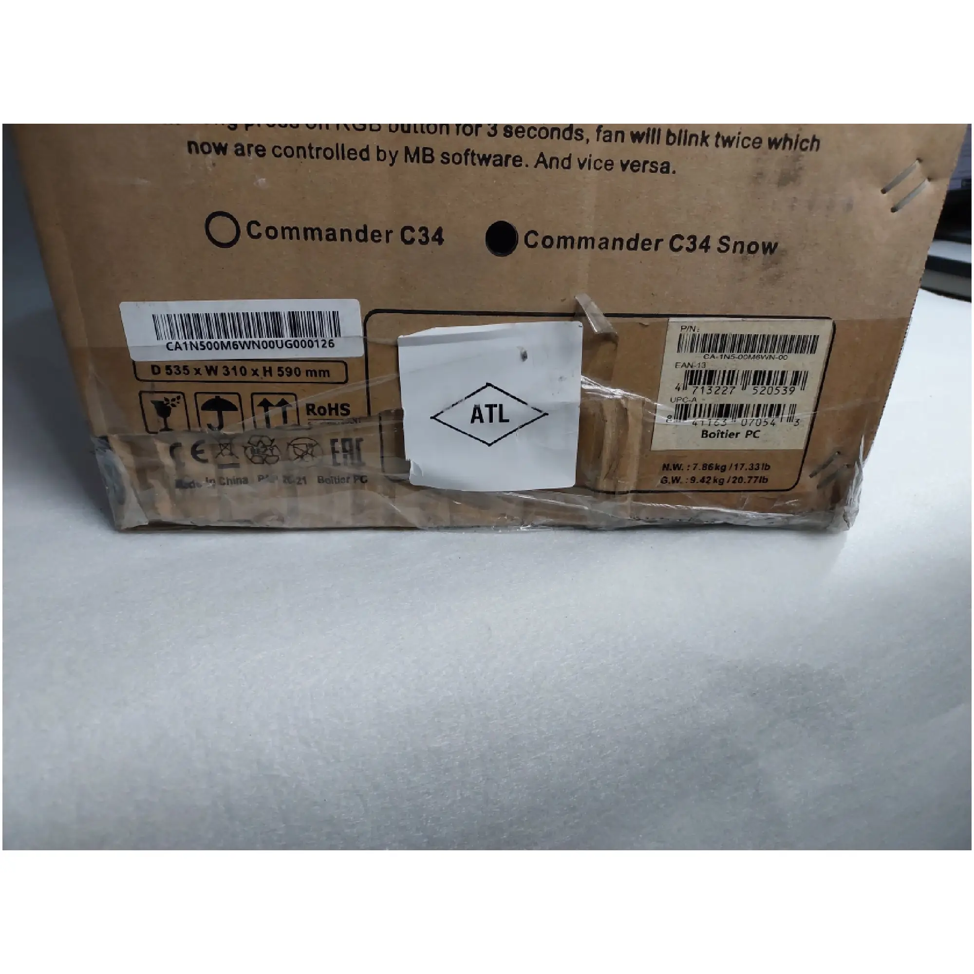 Купити Уцінка Корпус Thermaltake Commander C34 TG Snow ARGB Edition (CA1N500M6WN00UG000126) - фото 10