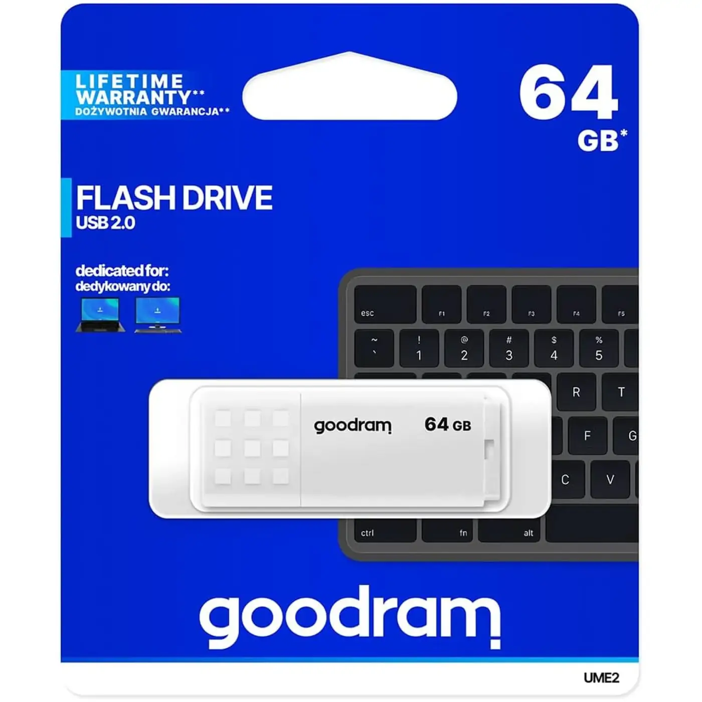 Купить Флеш накопитель 64GB USB Goodram UME2 White (UME2-0640W0R11) - фото 3