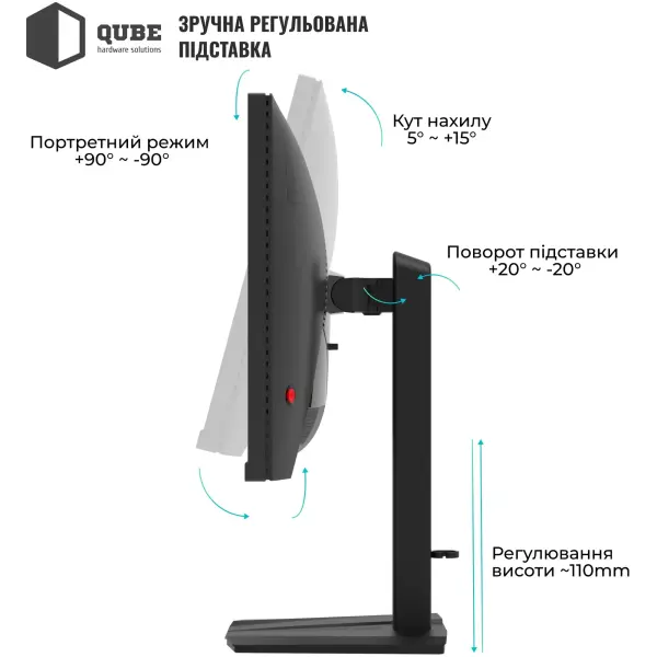 Купить Монитор 25" Qube Overlord G25F300HS - фото 4