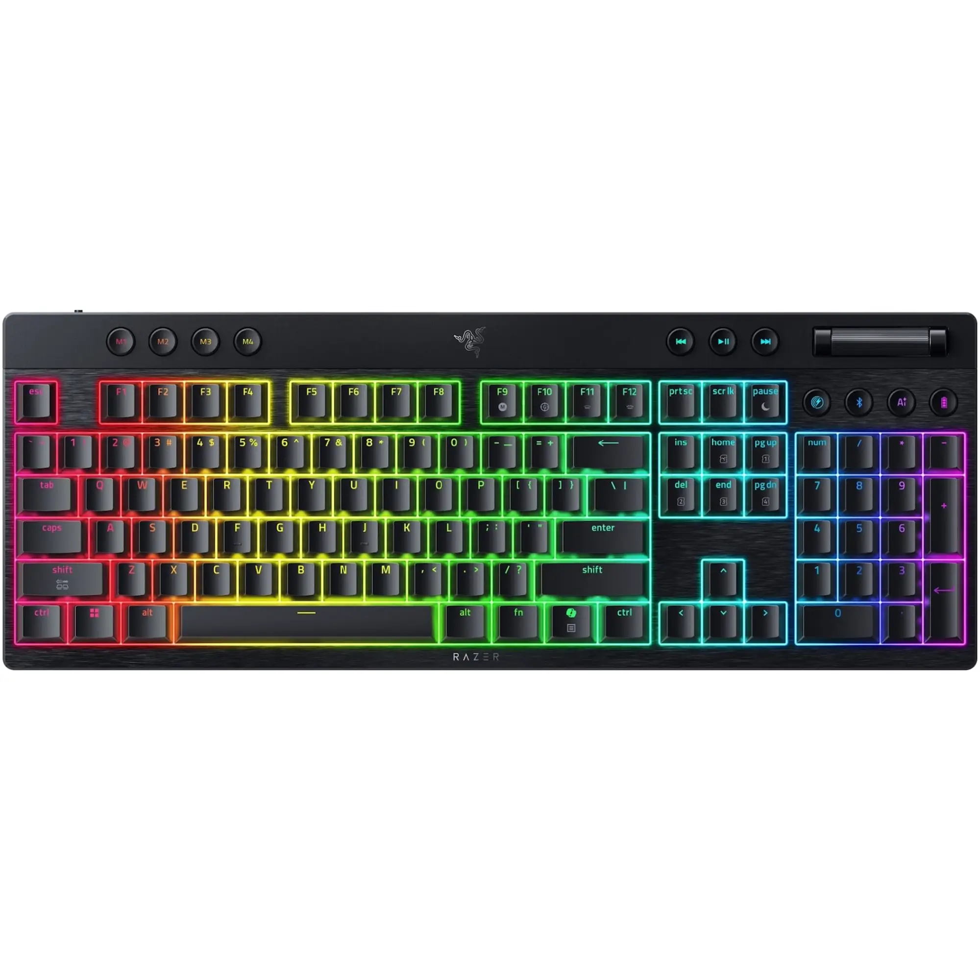Купити Клавіатура Razer BlackWidow V4 Low-Profile Wireless/Bluetooth/USB Yellow switch UA Black (RZ03-05271 - фото 1