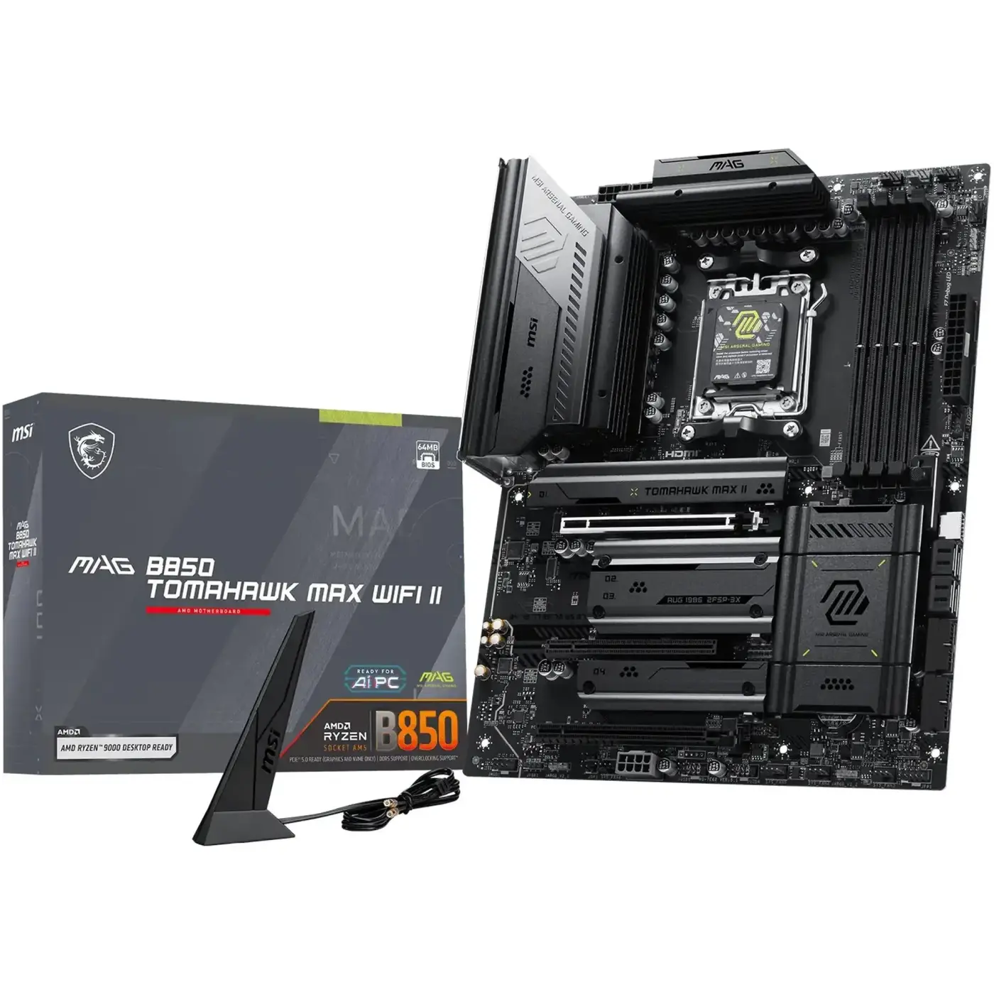 Купить Материнская плата MSI MAG B850 TOMAHAWK MAX WIFI II (sAM5, AMD B850, DDR5, ATX) - фото 1
