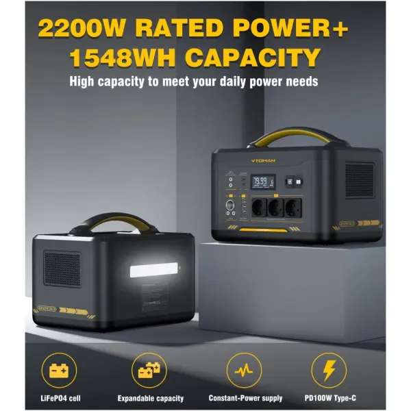 Купить Зарядная станция Vtoman Jump 2200 PB-29 2200W 1548Wh (Jump 2200) - фото 6