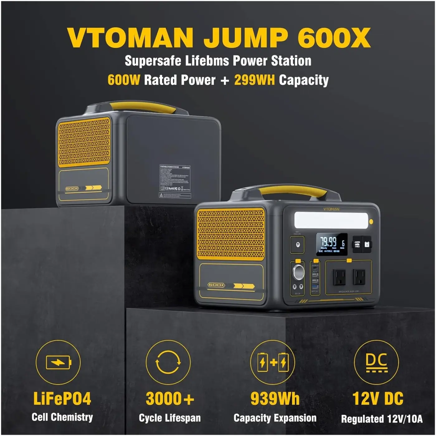 Купить Зарядная станция Vtoman Jump 600X PB-20 600W 299Wh (Jump 600X) - фото 5