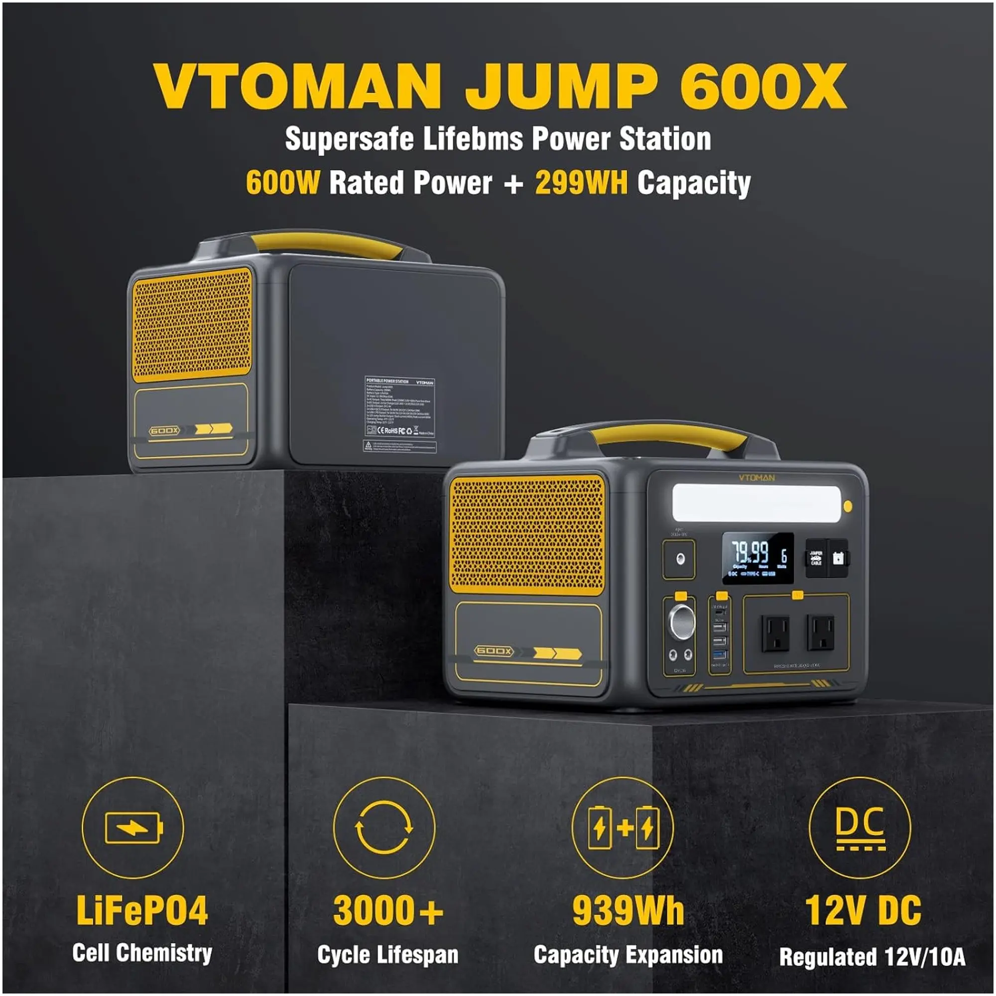 Купить Зарядная станция Vtoman Jump 600X PB-20 600W 299Wh (Jump 600X) - фото 5