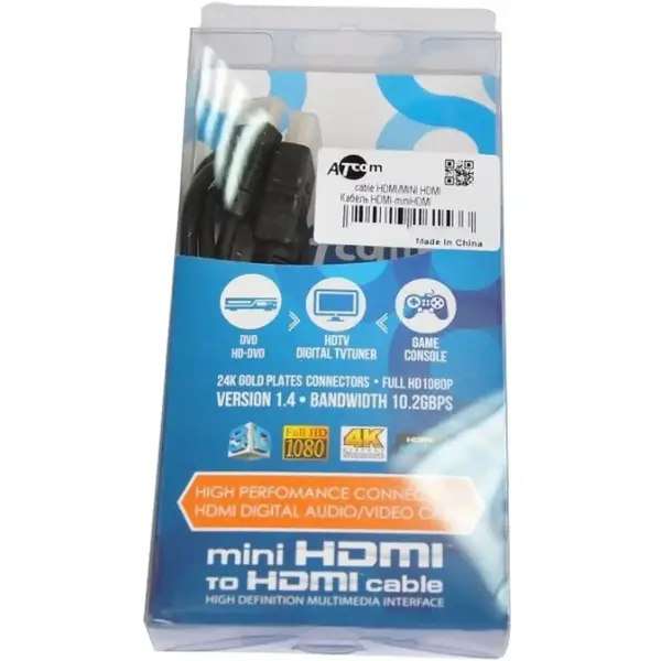 Купить Кабель ATcom HDMI - Mini-HDMI 2м Black (14156) - фото 2