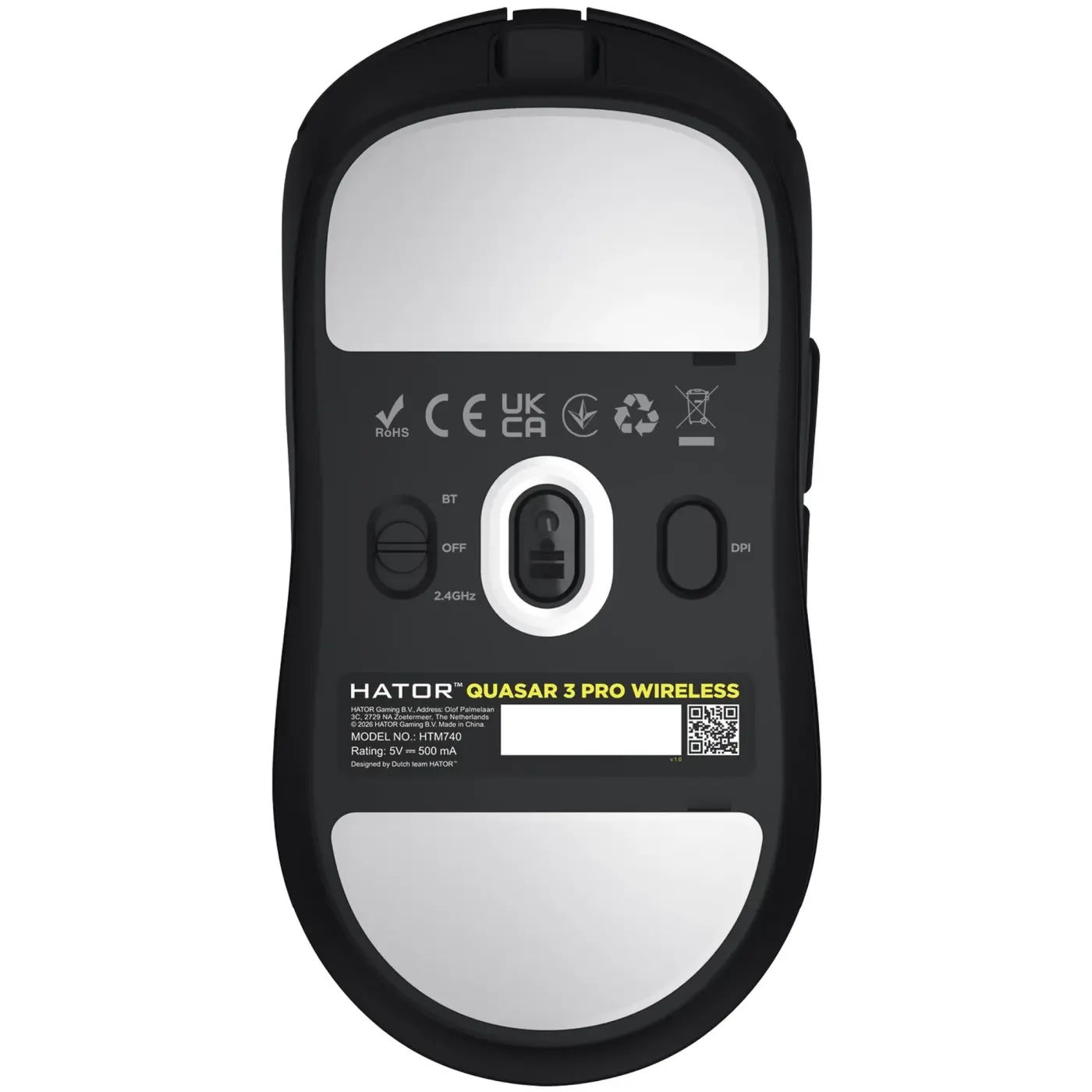 Купить Мышь HATOR Quasar 3 Pro Wireless Black (HTM740) - фото 5