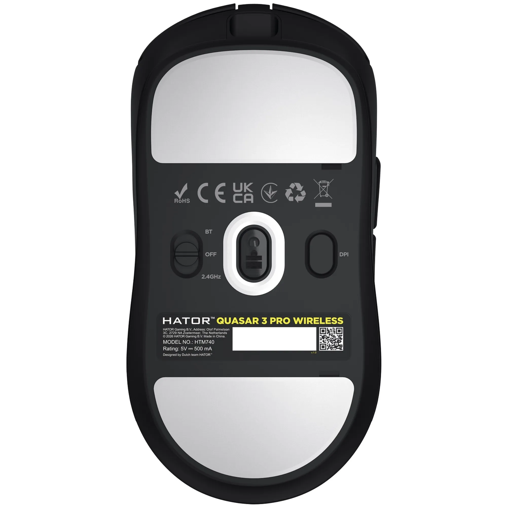 Купить Мышь HATOR Quasar 3 Pro Wireless Black (HTM740) - фото 5