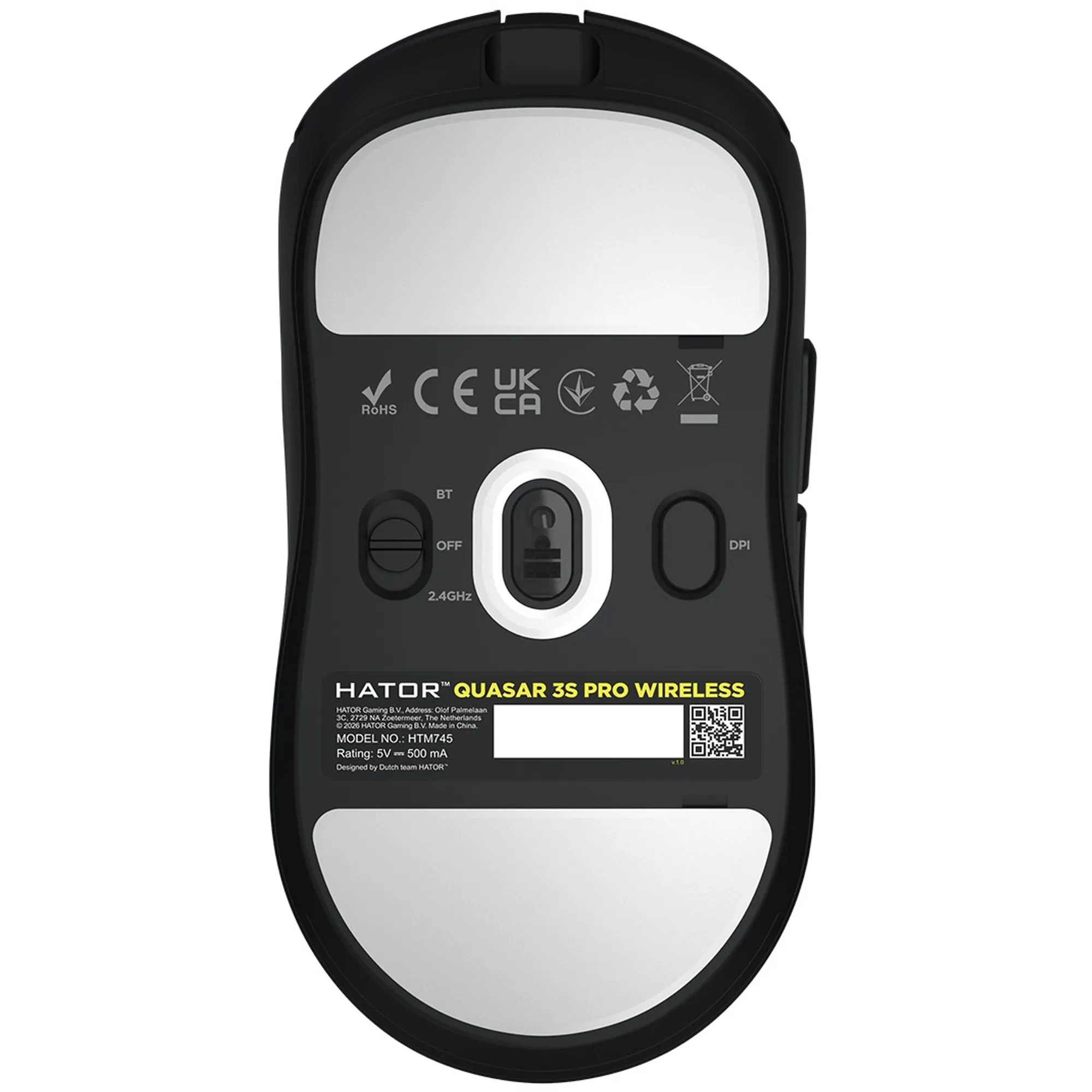 Купить Мышь HATOR Quasar 3S Pro Wireless Black (HTM745) - фото 5