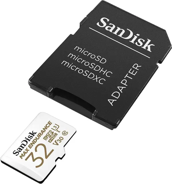 Купить Карта памяти SanDisk microSDHC 32GB Max Endurance Class 10 UHS-I U3 V30 с SD-адаптером (SDSQQVR-032G-GN6IA) - фото 3