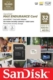 Купить Карта памяти SanDisk microSDHC 32GB Max Endurance Class 10 UHS-I U3 V30 с SD-адаптером (SDSQQVR-032G-GN6IA) - фото 4