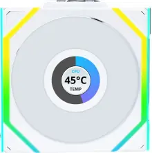 Купити Вентилятор Lian Li Uni Fan SL Wireless LCD 120 Reverse Blade White 3-Pack. (G99.12RSLLCD1W3W.00) - фото 3