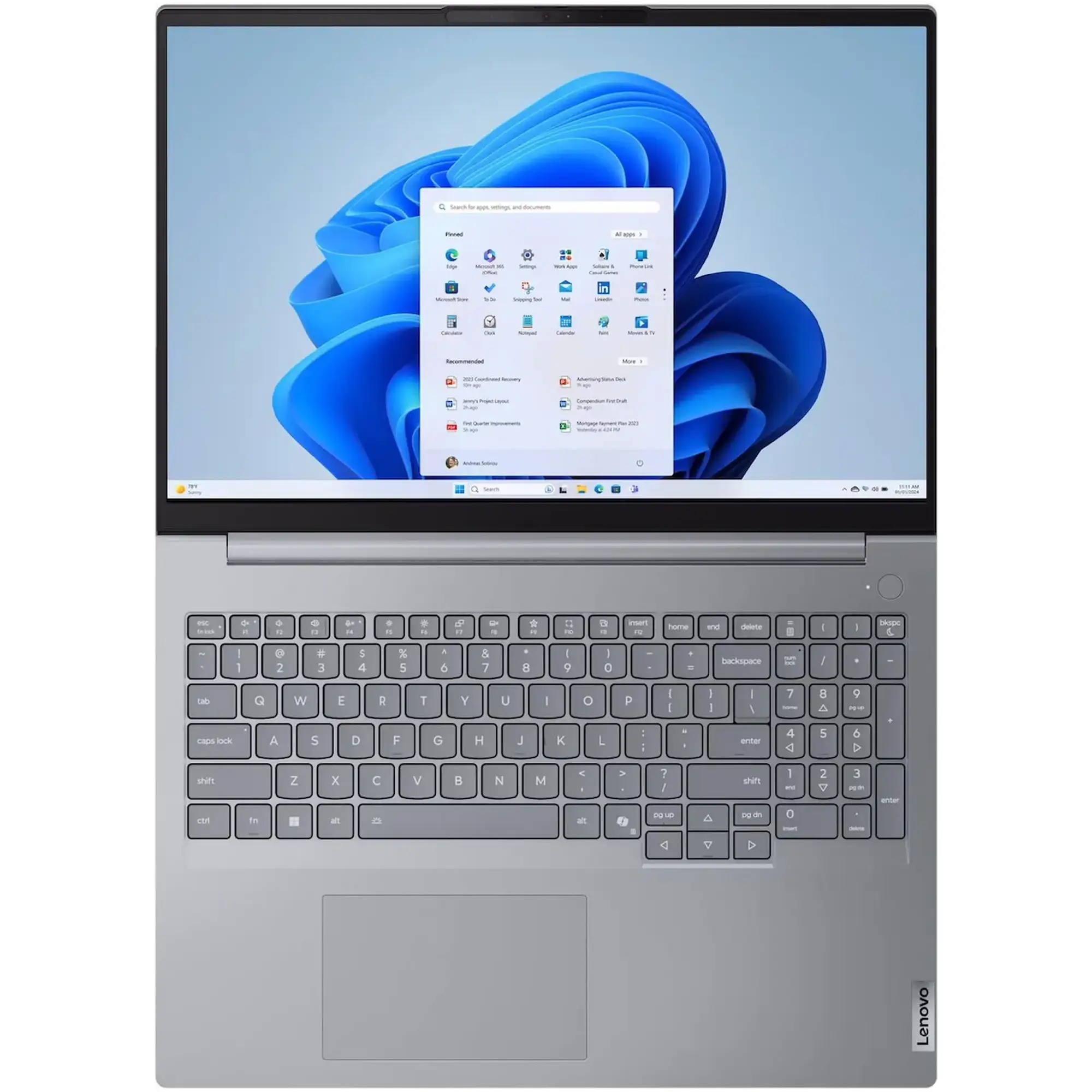 Купити Ноутбук Lenovo ThinkBook 16 G9 IRL (21US005RRA) 16", (WUXGA), IPS, Intel Core 5 210H (2.2 - 4.8 ГГц), DDR - 32 ГБ, SSD - 1 ТБ, Intel Iris Xe Graphics, - фото 9