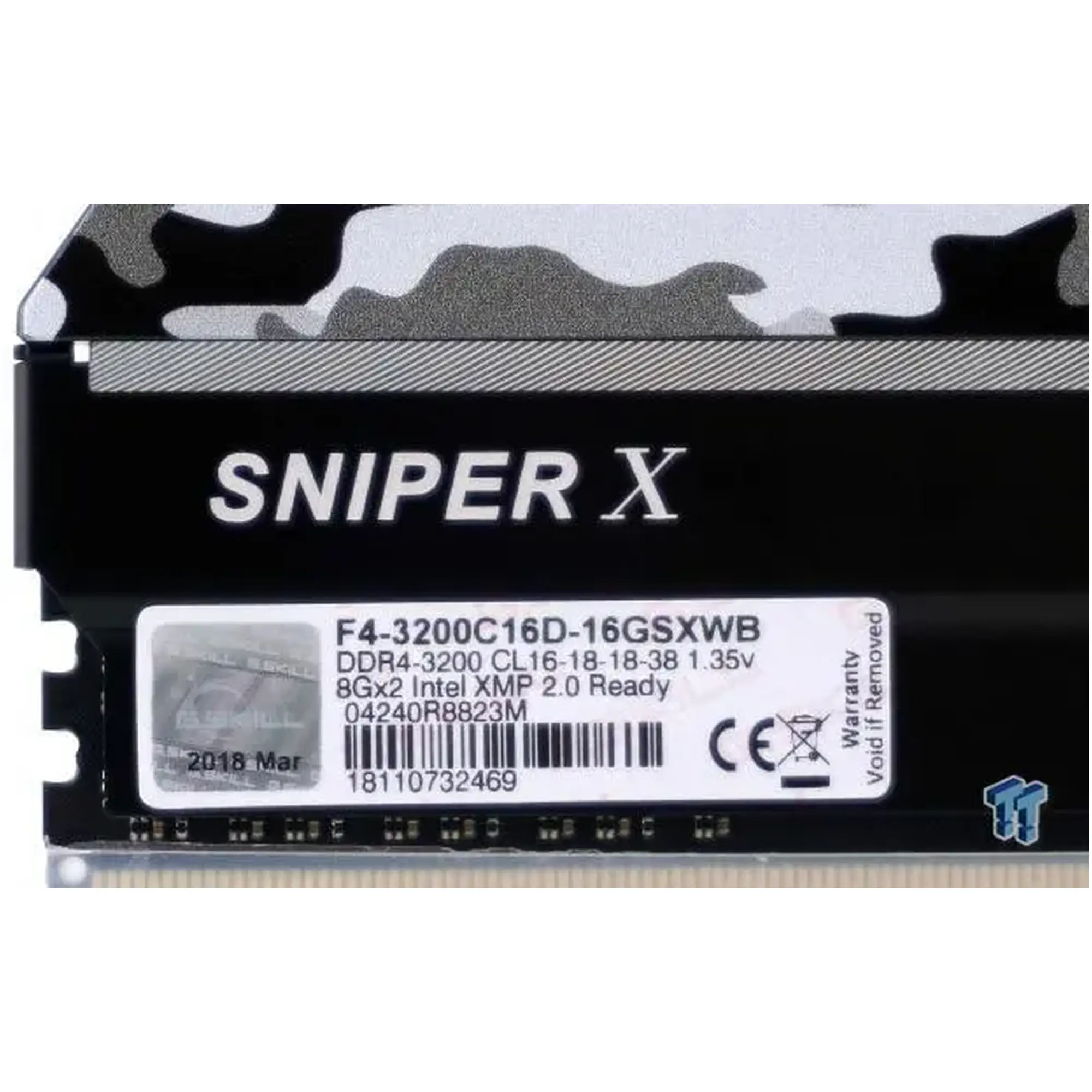 Купить Модуль памяти G.SKILL G.SKILL Sniper X Urban Camo DDR4 16 ГБ (2×8 ГБ) 3200 МГц CL16 (F4-3200C16D-16GSXWB) - фото 2