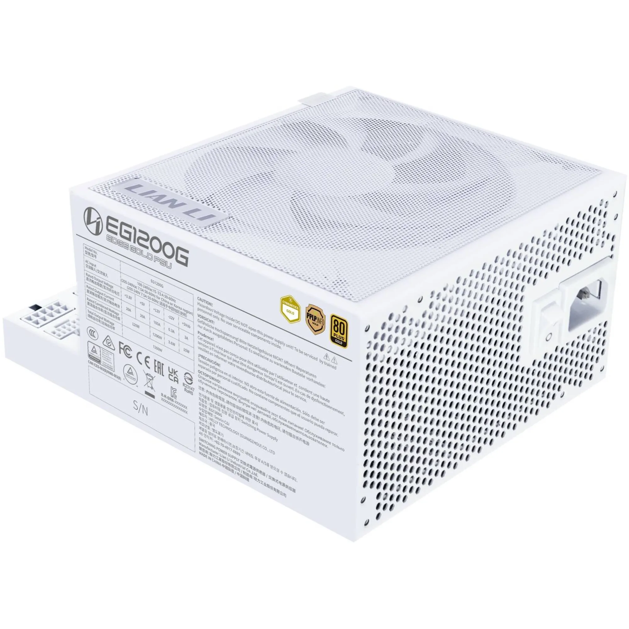 Купити Блок живлення Lian Li Edge Gold 1200W White with Hub (G9P.EG1200G.WH00.EU) - фото 8