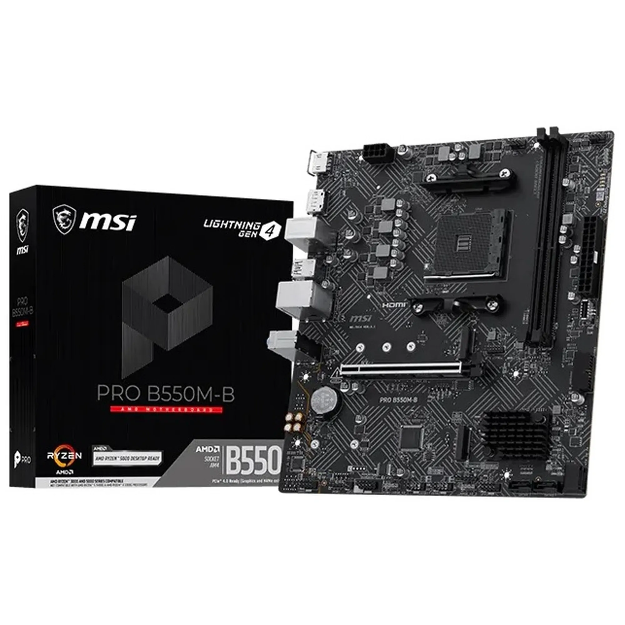 Купить Материнская плата MSI PRO B550M-B (sAM4, AMD B550, DDR4, mATX) - фото 1