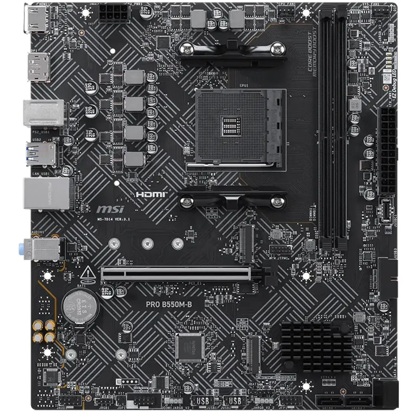 Купить Материнская плата MSI PRO B550M-B (sAM4, AMD B550, DDR4, mATX) - фото 2