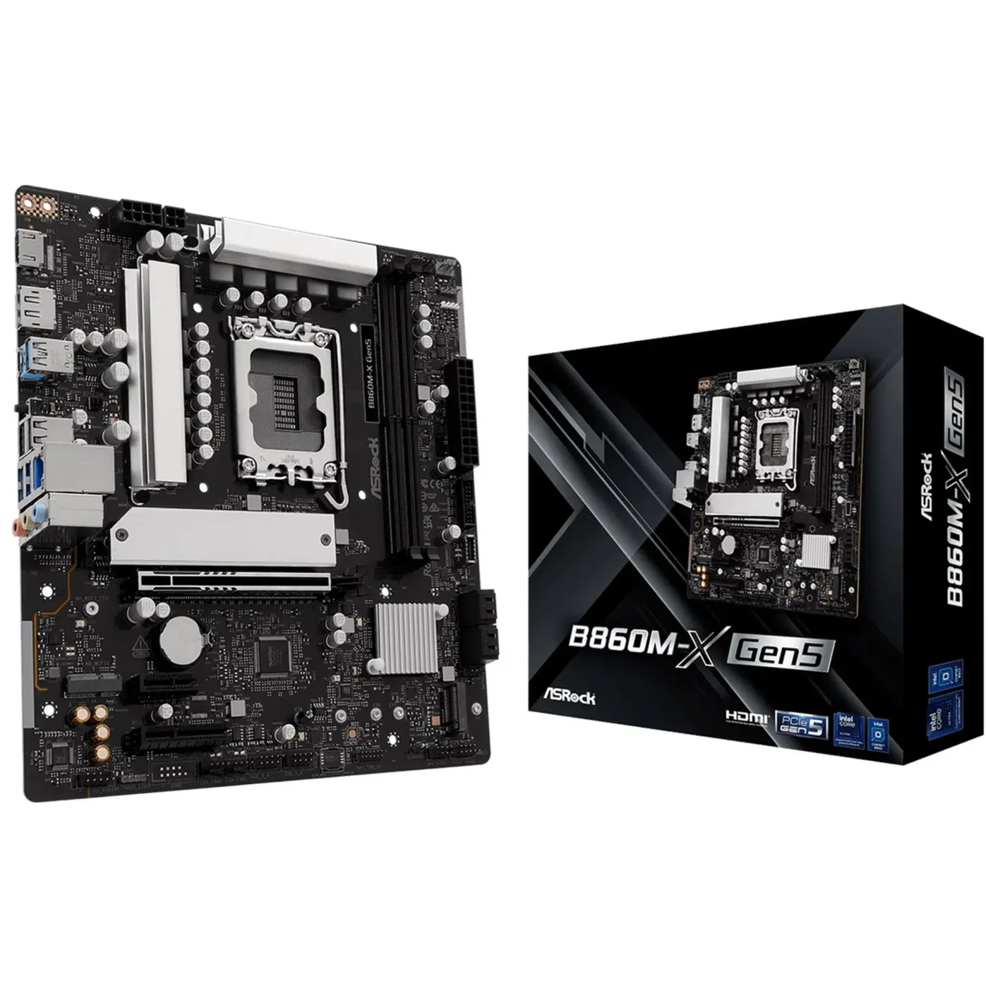 Купити Материнська плата ASRock B860M-X Gen5 (s1851, Intel B860, DDR5, mATX) - фото 1