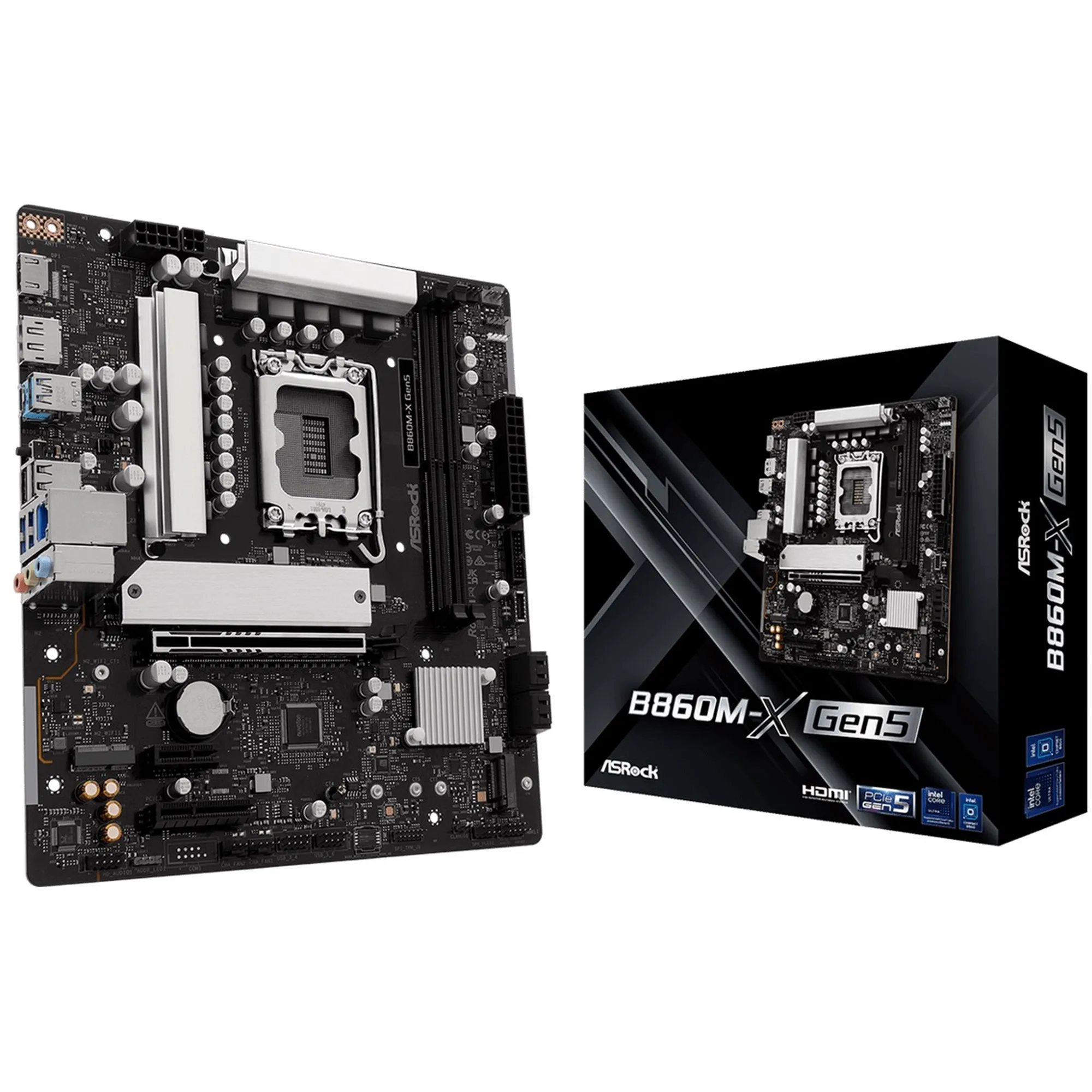 Купити Материнська плата ASRock B860M-X Gen5 (s1851, Intel B860, DDR5, mATX) - фото 1