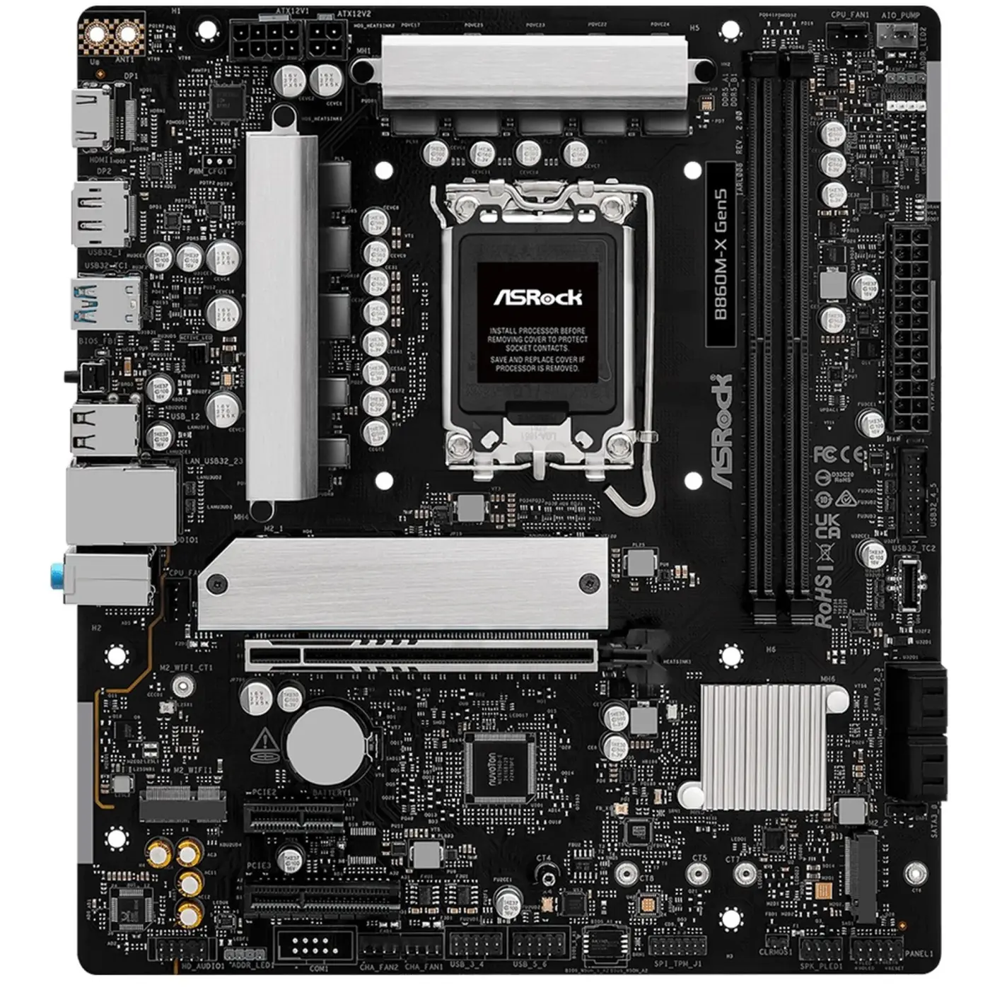 Купити Материнська плата ASRock B860M-X Gen5 (s1851, Intel B860, DDR5, mATX) - фото 2