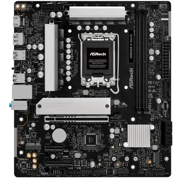 Купити Материнська плата ASRock B860M-X Gen5 (s1851, Intel B860, DDR5, mATX) - фото 2