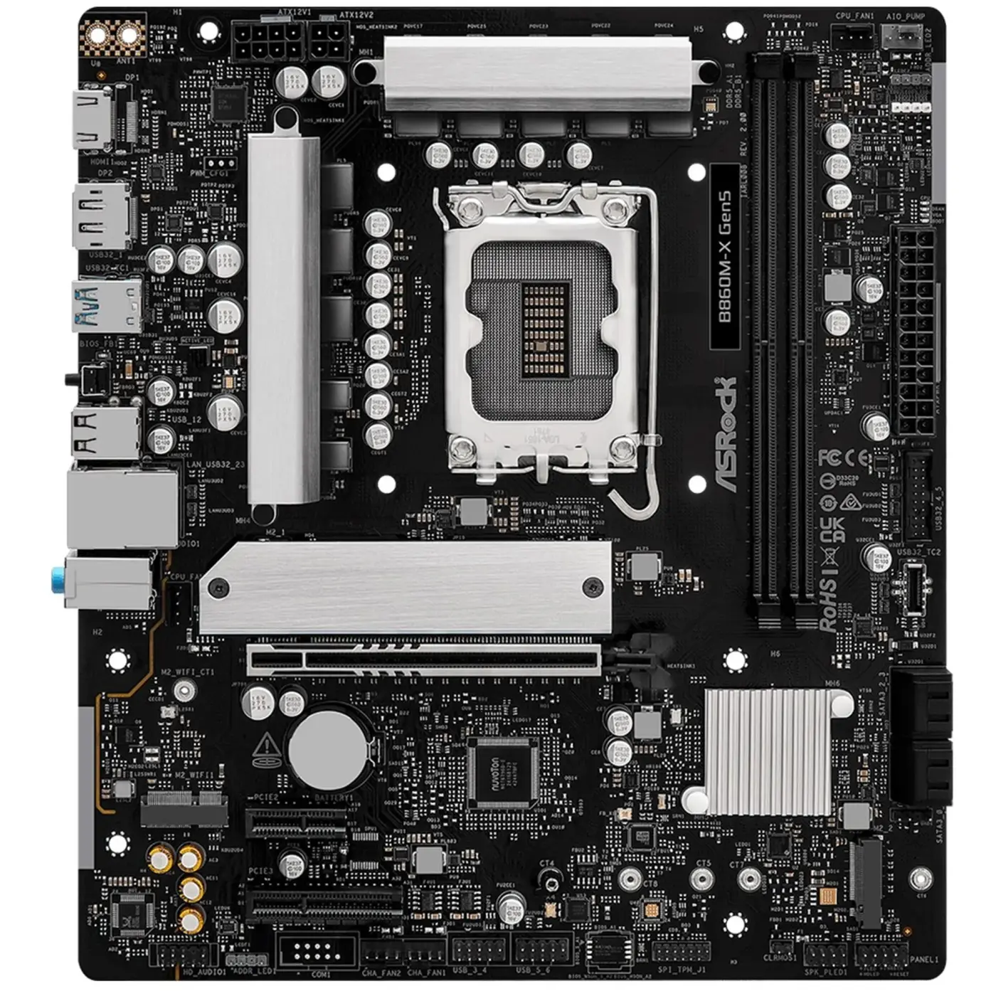 Купити Материнська плата ASRock B860M-X Gen5 (s1851, Intel B860, DDR5, mATX) - фото 3
