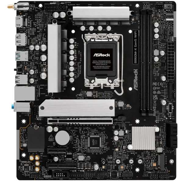 Купити Материнська плата ASRock B860M-X Gen5 WiFi (s1851, Intel B860, DDR5, mATX) - фото 2